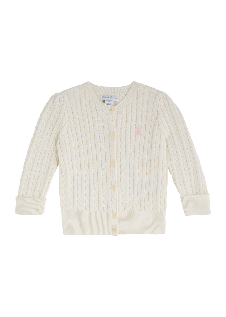 Polo Ralph Lauren Kids Cable-knit Cotton Cardigan – White – Months Months