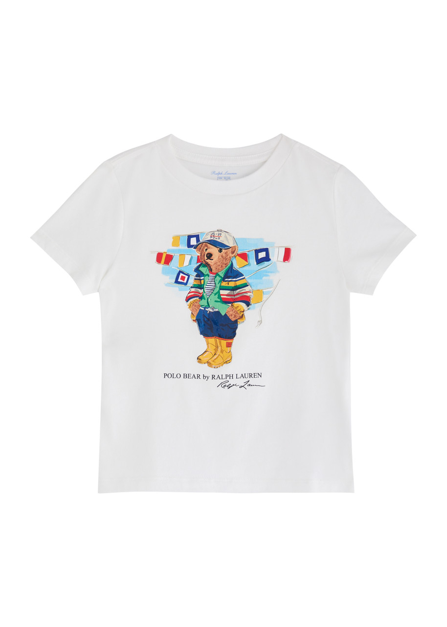 Polo Ralph Lauren Kids Bear-print Cotton shirt – White – Months Months