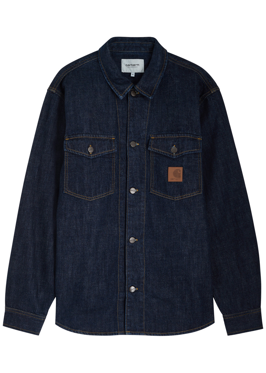 Carhartt Wip Lincoln Logo Denim Overshirt – Mid Blu Carhartt Wip Lincoln Logo Denim Overshirt – Mid Blu