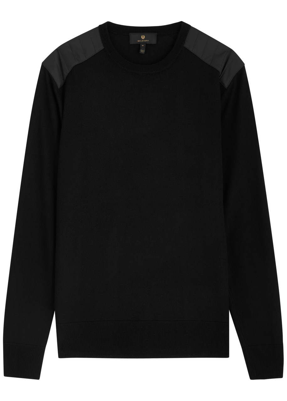 Belstaff Kerrigan Logo Wool Jumper – Black Belstaff Kerrigan Logo Wool Jumper – Black