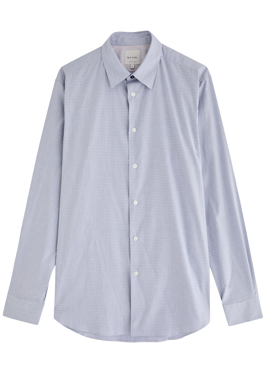 Paul Smith Stripe Jacquard Cotton Shirt – Blue Paul Smith Stripe Jacquard Cotton Shirt – Blue