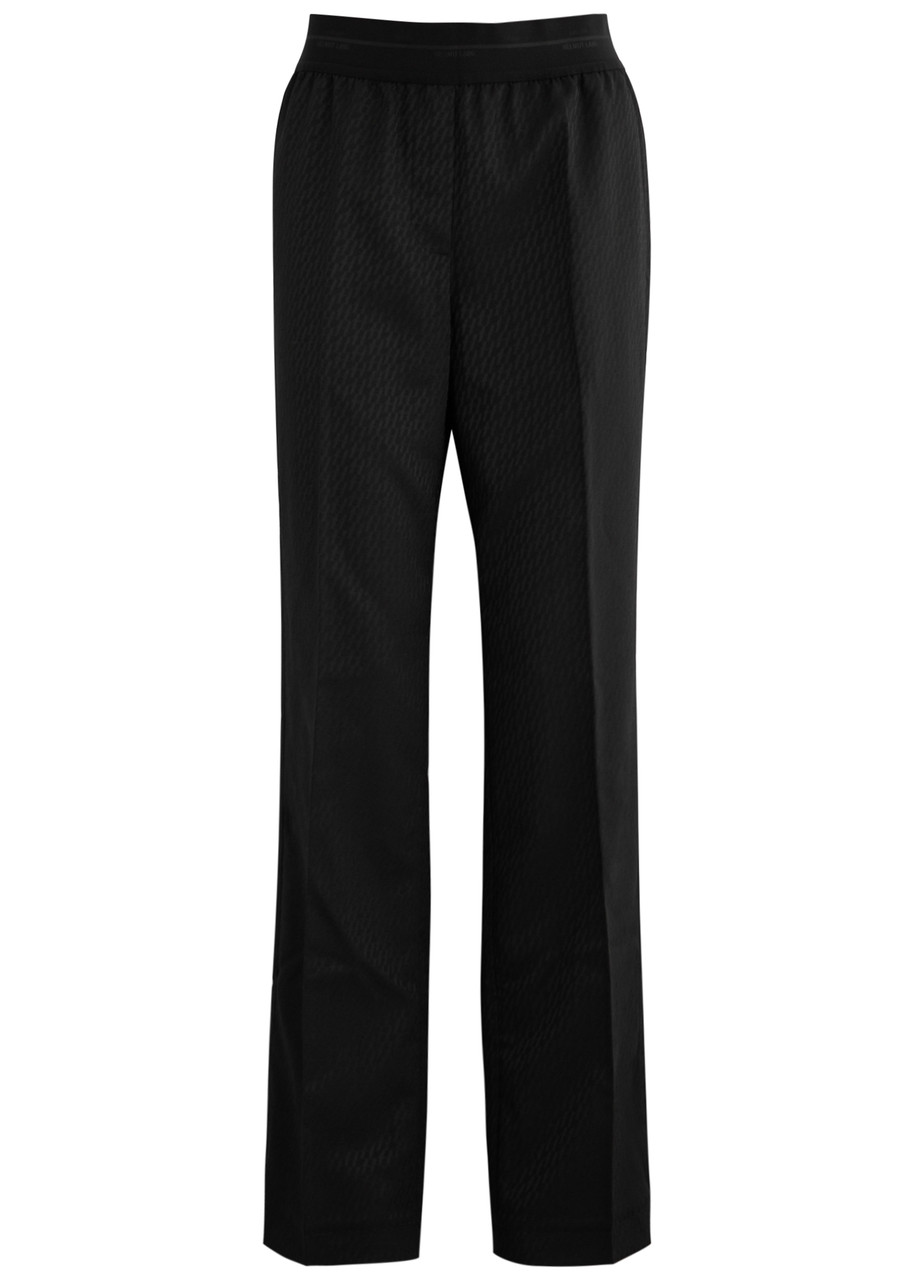 Helmut Lang Car Logo-jacquard Straight-leg Woven Trousers – Black – Helmut Lang Car Logo-jacquard Straight-leg Woven Trousers – Black –