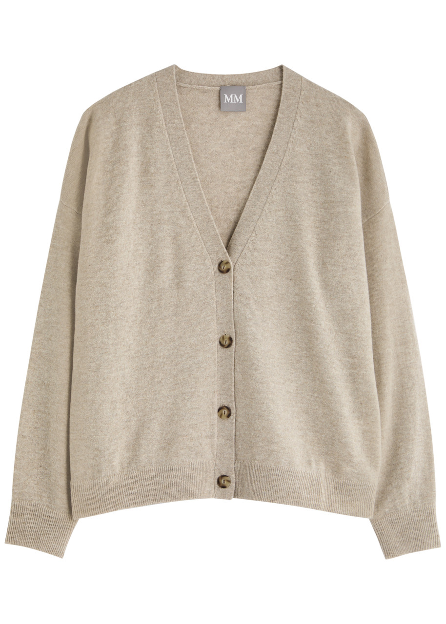 MM Magda Wool-blend Cardigan – Beige – L L MM Magda Wool-blend Cardigan – Beige – L L