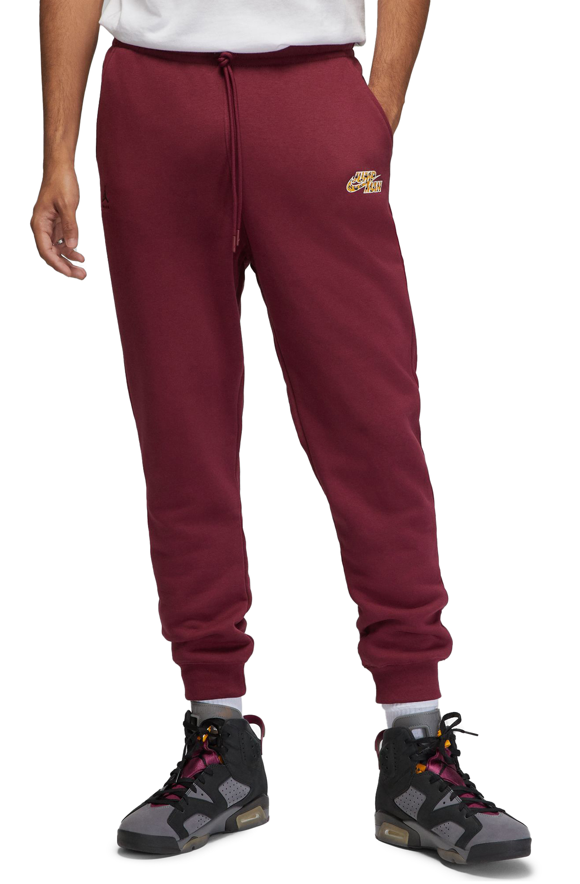 Men Flight MVP Fleece Pants Cherrywood RedBlack Pants M Cherrywood RedBlack