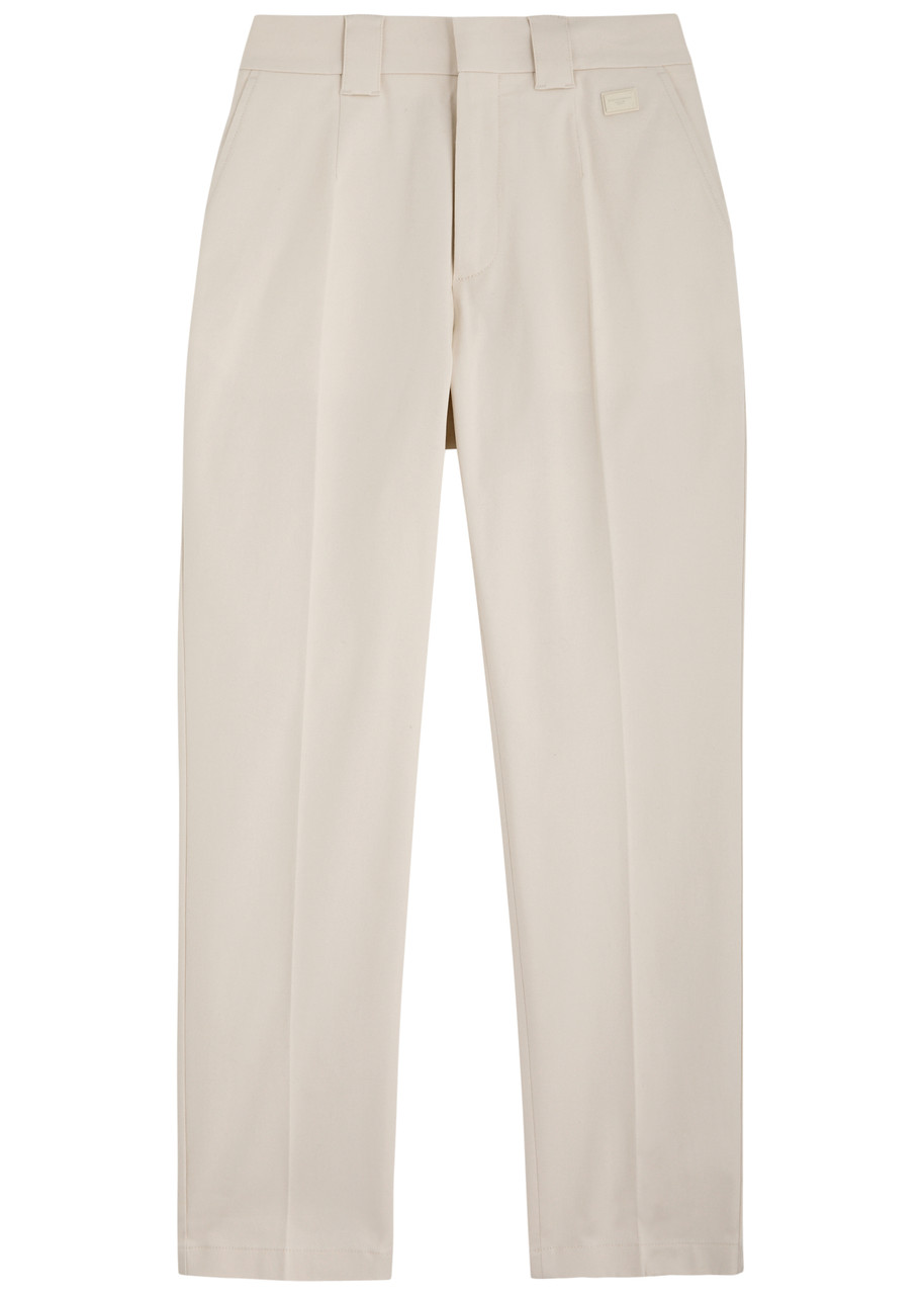 Dolce & Gabbana Tapered-leg Stretch-cotton Trousers – Beige – IT S Dolce & Gabbana Tapered-leg Stretch-cotton Trousers – Beige – IT S