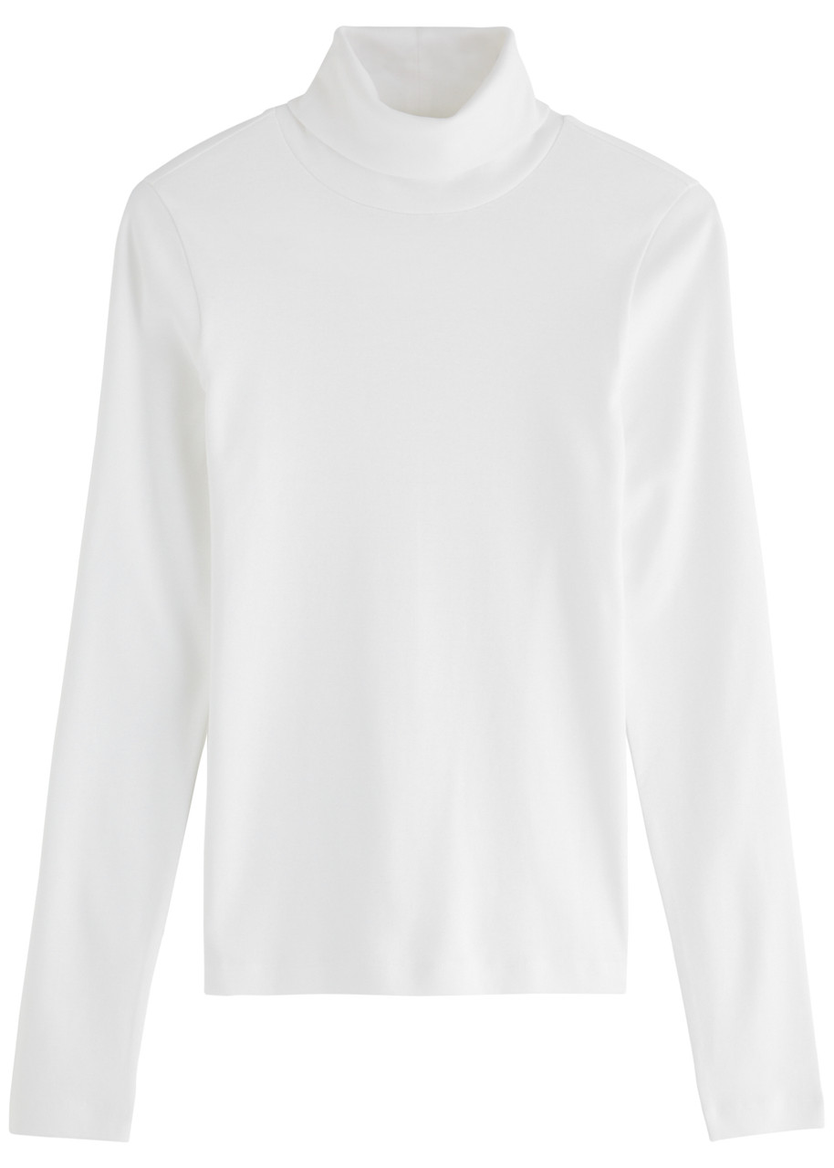 Flore Flore Dinah Turtleneck Cotton top – White – M M Flore Flore Dinah Turtleneck Cotton top – White – M M
