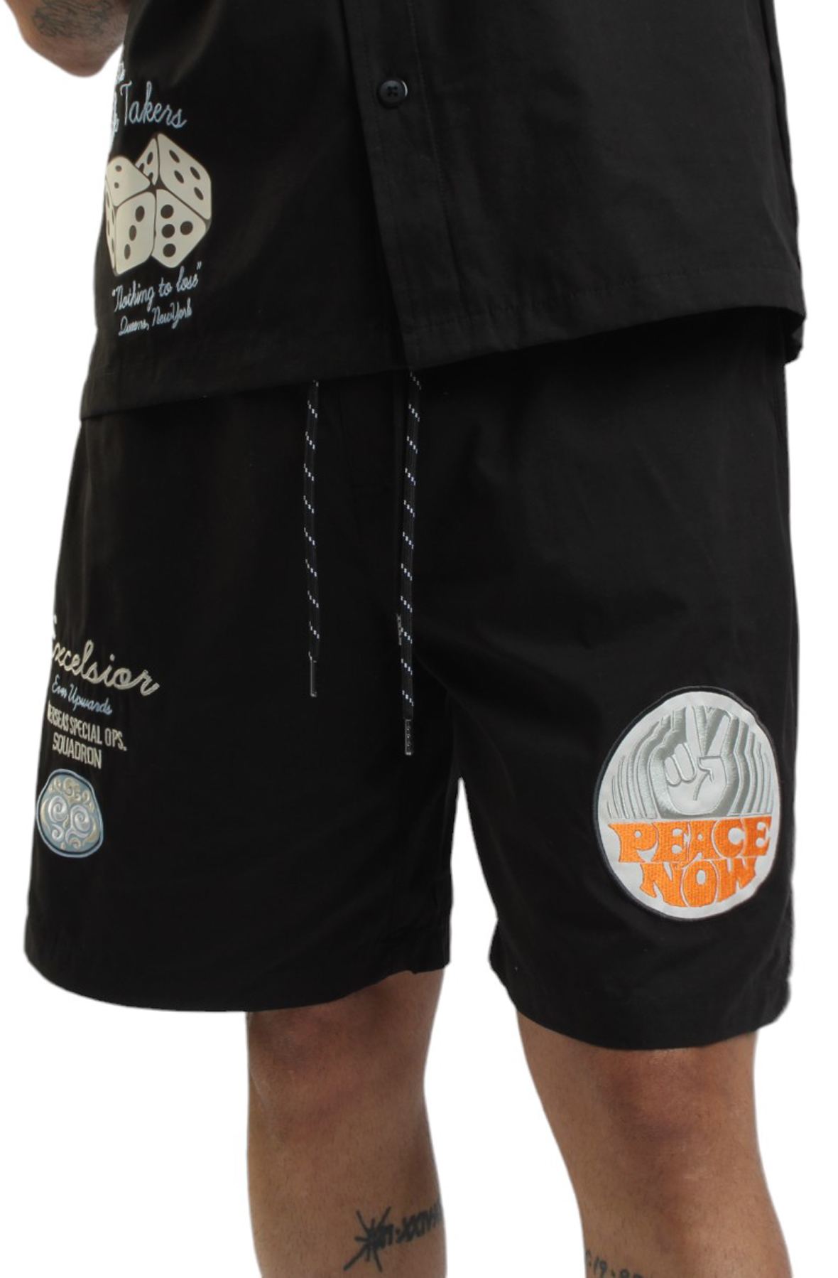 Men Military Windbreaker Short Black Shorts M Black Men Military Windbreaker Short Black Shorts M Black