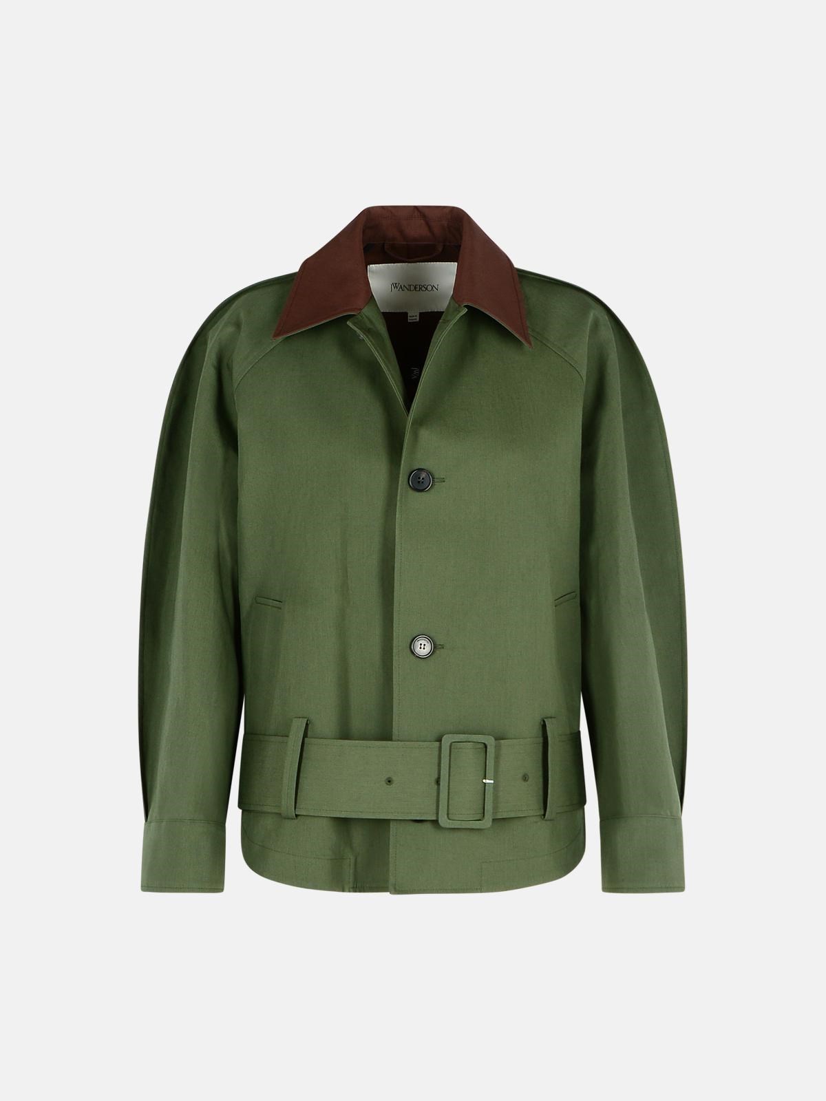 JW ANDERSON ‘Rounded’ Green Cotton Bomber Jacket JW ANDERSON ‘Rounded’ Green Cotton Bomber Jacket