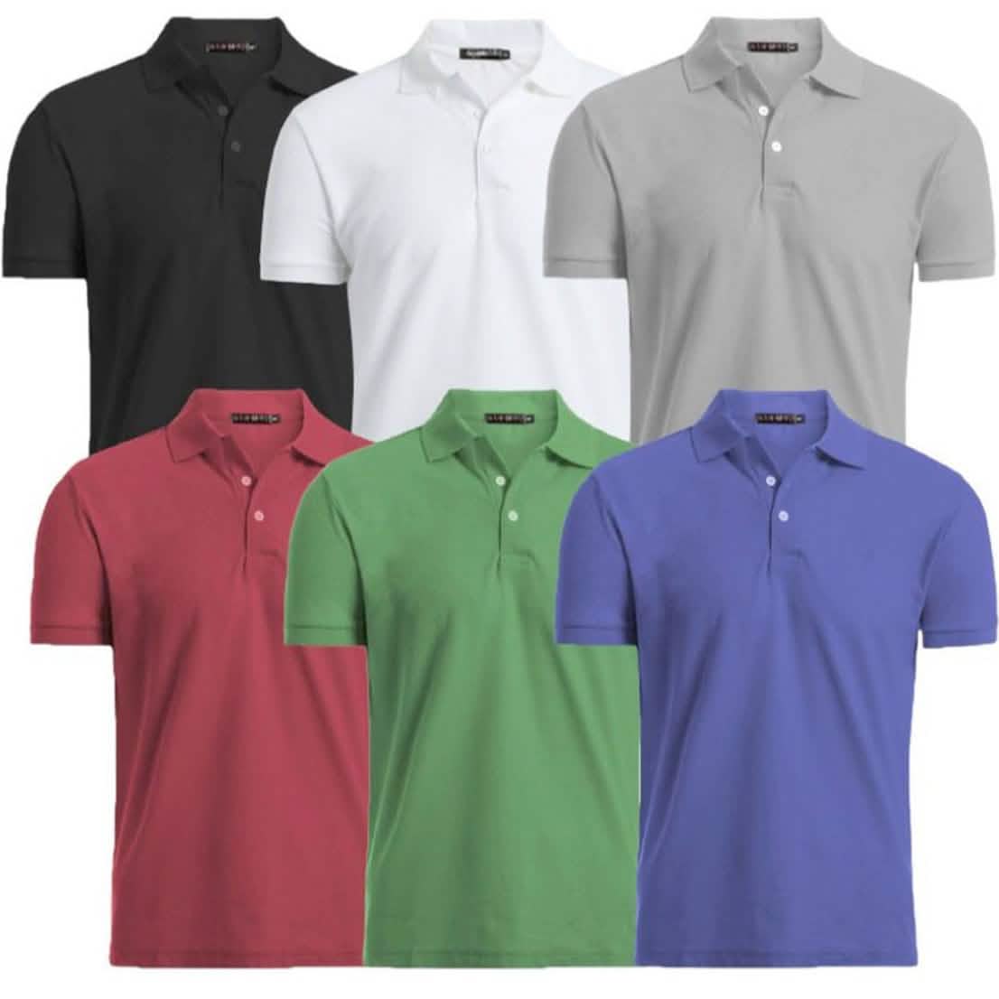 -Pack: Men’s Solid Short-Sleeve Polo Shirt -Pack: Men’s Solid Short-Sleeve Polo Shirt
