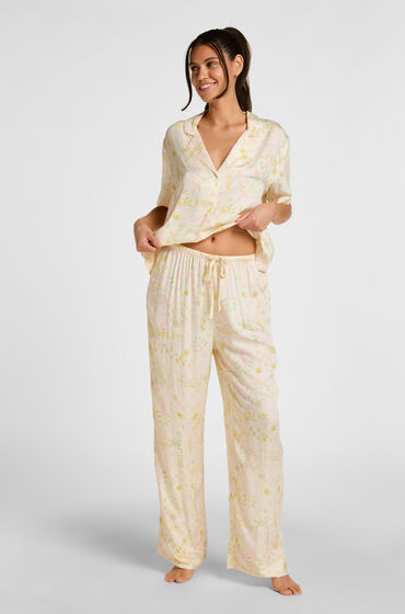 Hunkemöller Satin Trousers White Hunkemöller Satin Trousers White