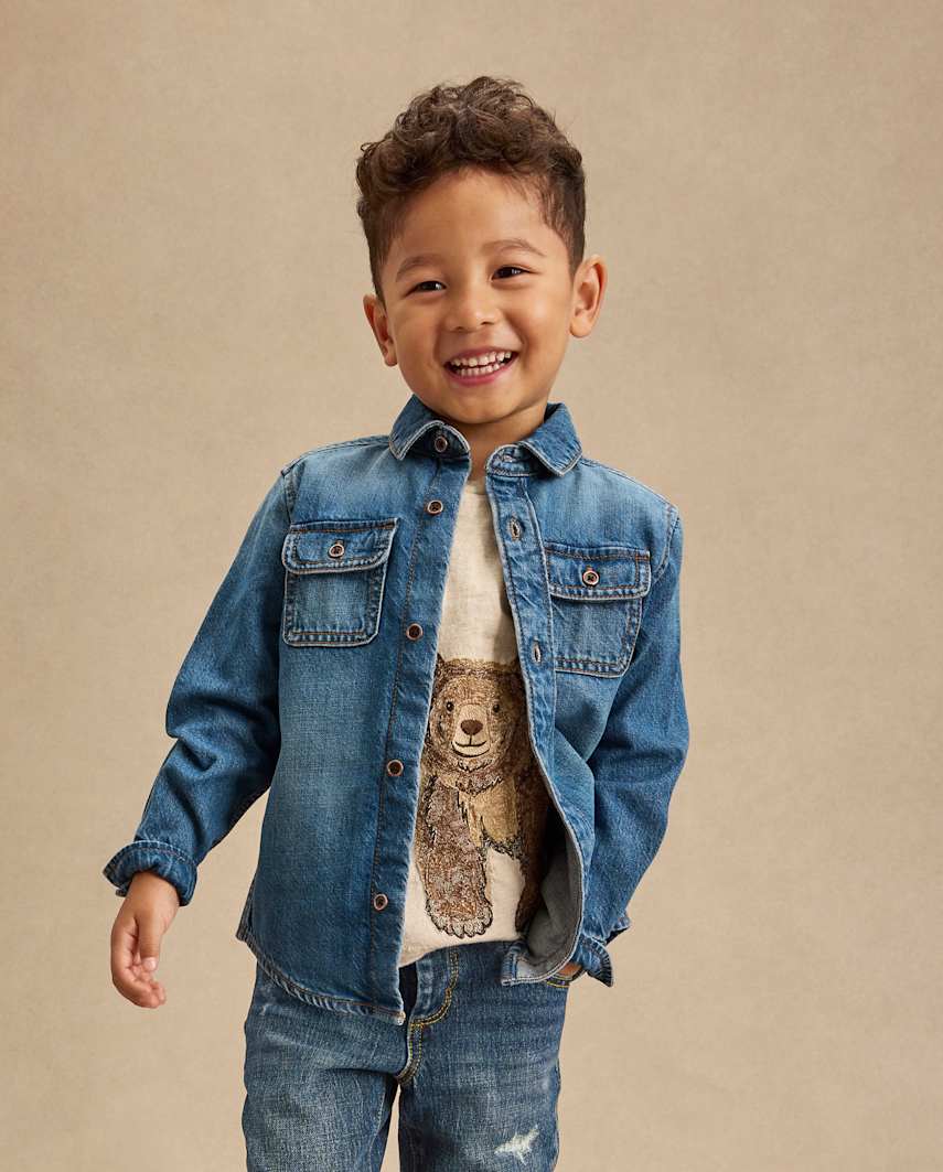 Gymboree | Kids Denim Button Up Shirt – Little Essentials in Blue | Size – Gymboree | Kids Denim Button Up Shirt – Little Essentials in Blue | Size –