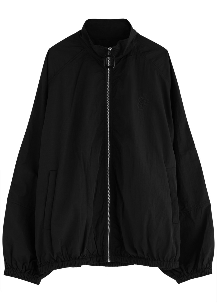 JW Anderson Logo-embroidered Nylon Track Jacket – Black JW Anderson Logo-embroidered Nylon Track Jacket – Black