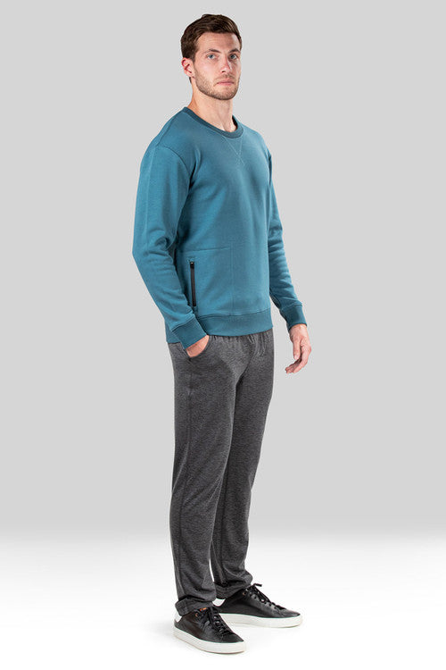 Bagani Brushed Fleece Side Zip Pullover Sweatshirt