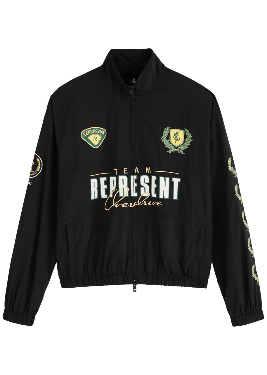 Represent World Championship Embroidered Nylon Track Jacket – Black Represent World Championship Embroidered Nylon Track Jacket – Black