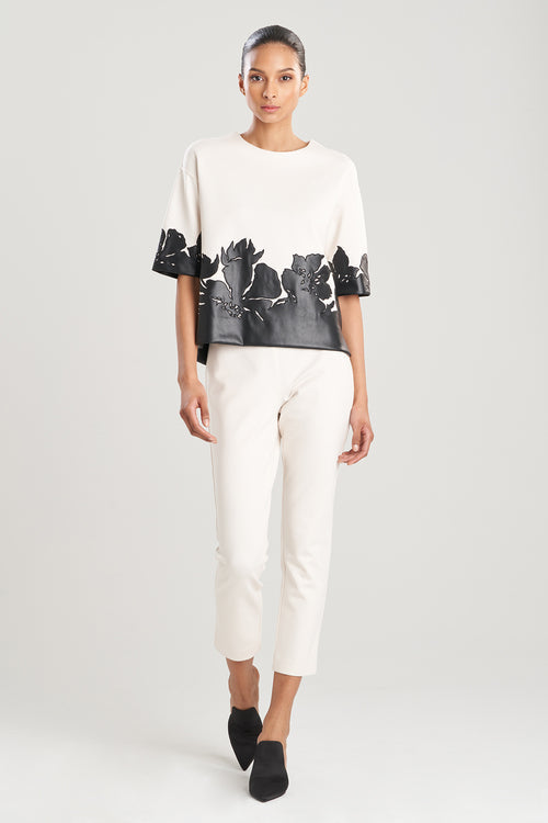 Double Knit Short Sleeve Applique Sweatshirt Double Knit Short Sleeve Applique Sweatshirt