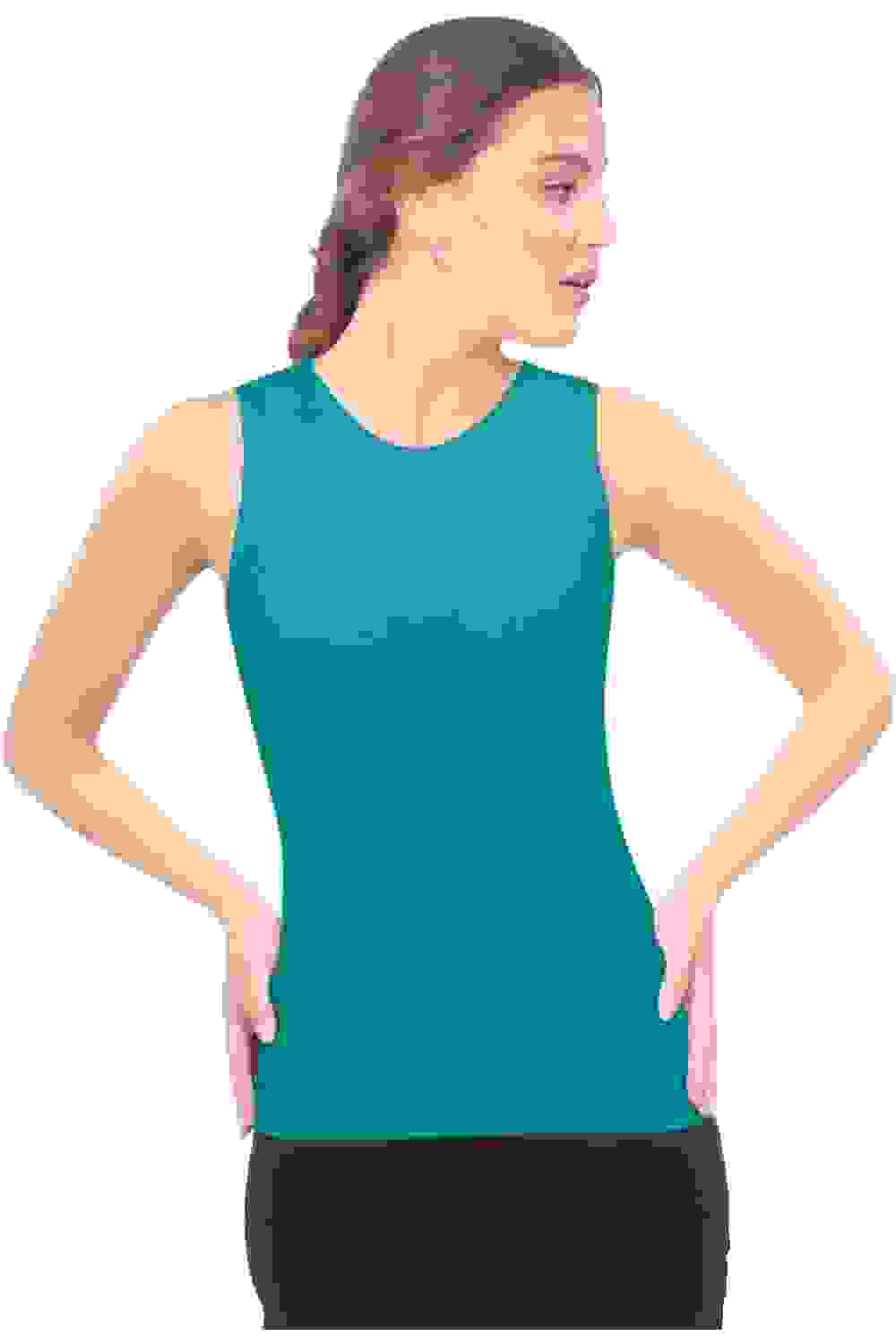 Premium Sleeveless Layering Tank Top with Full Shoulder Coverage – Teal Green Large Premium Sleeveless Layering Tank Top with Full Shoulder Coverage – Teal Green Large