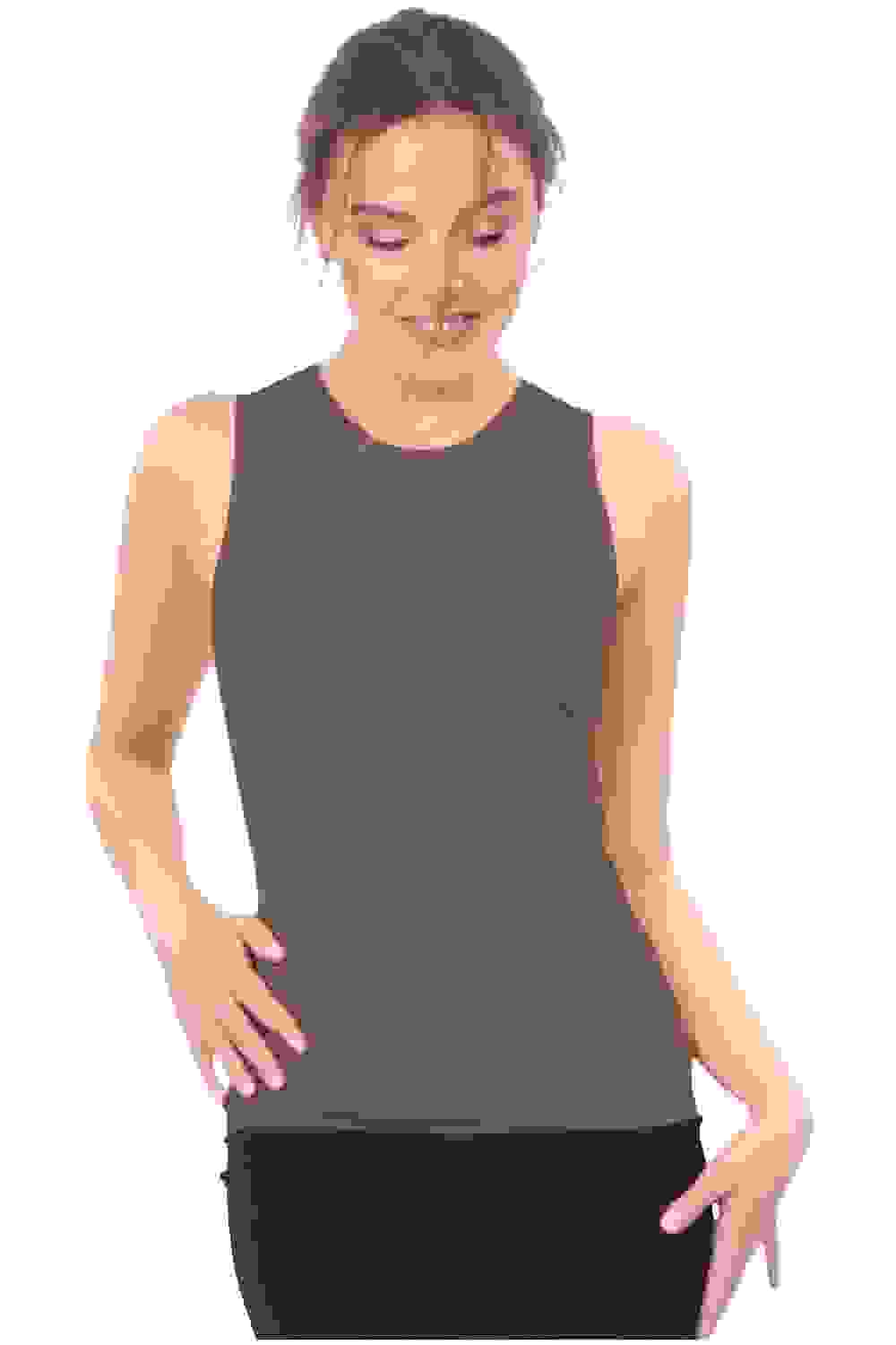 Premium Sleeveless Layering Tank Top with Full Shoulder Coverage – Warm Brown Large