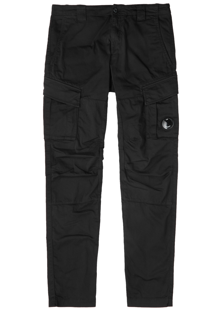 C.P. Company Slim-leg Stretch-cotton Cargo Trousers – Black – IT M C.P. Company Slim-leg Stretch-cotton Cargo Trousers – Black – IT M