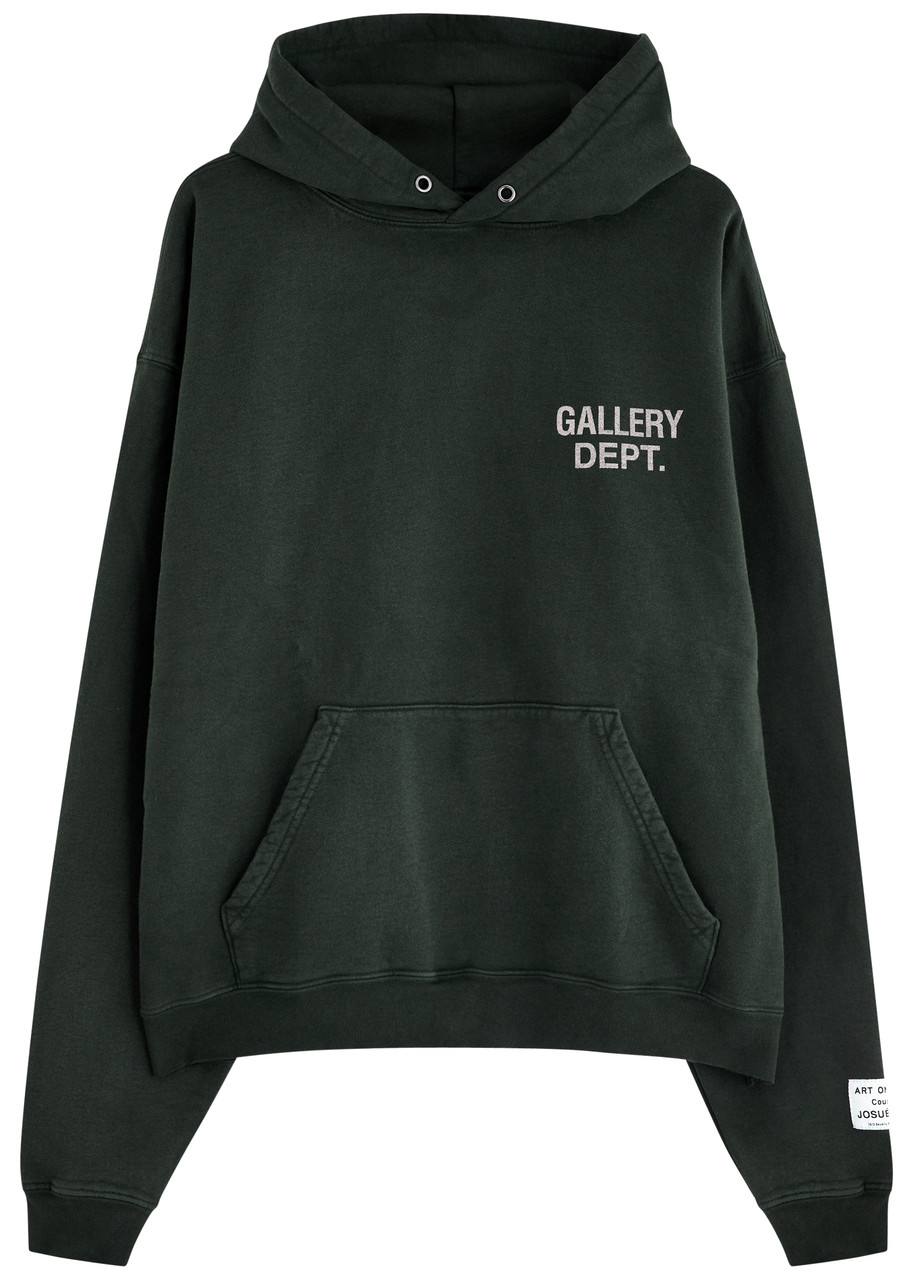 Gallery Dept. Hooded Logo Cotton Sweatshirt – Black Gallery Dept. Hooded Logo Cotton Sweatshirt – Black