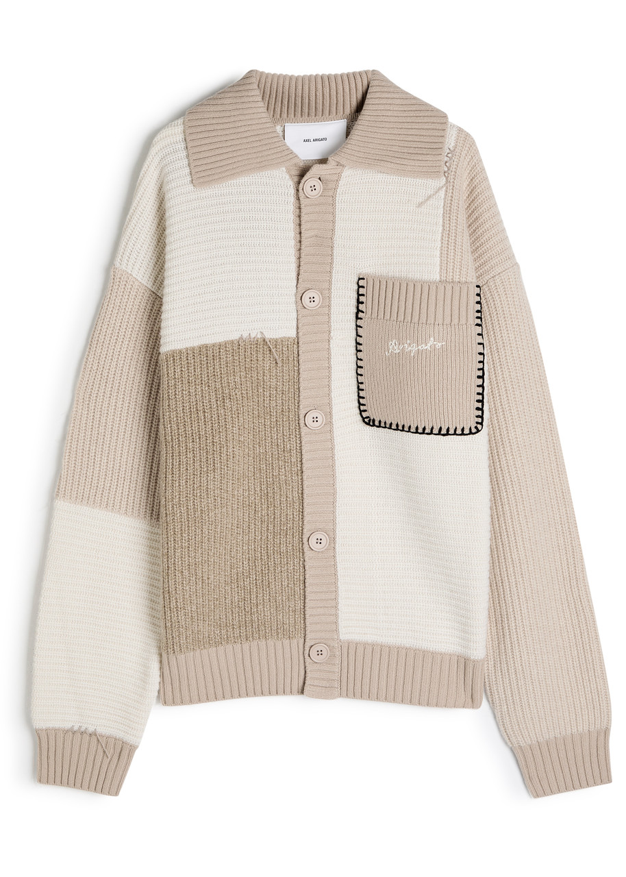 Axel Arigato Franco Colour-block Wool-blend Cardigan – Beige – IT Axel Arigato Franco Colour-block Wool-blend Cardigan – Beige – IT