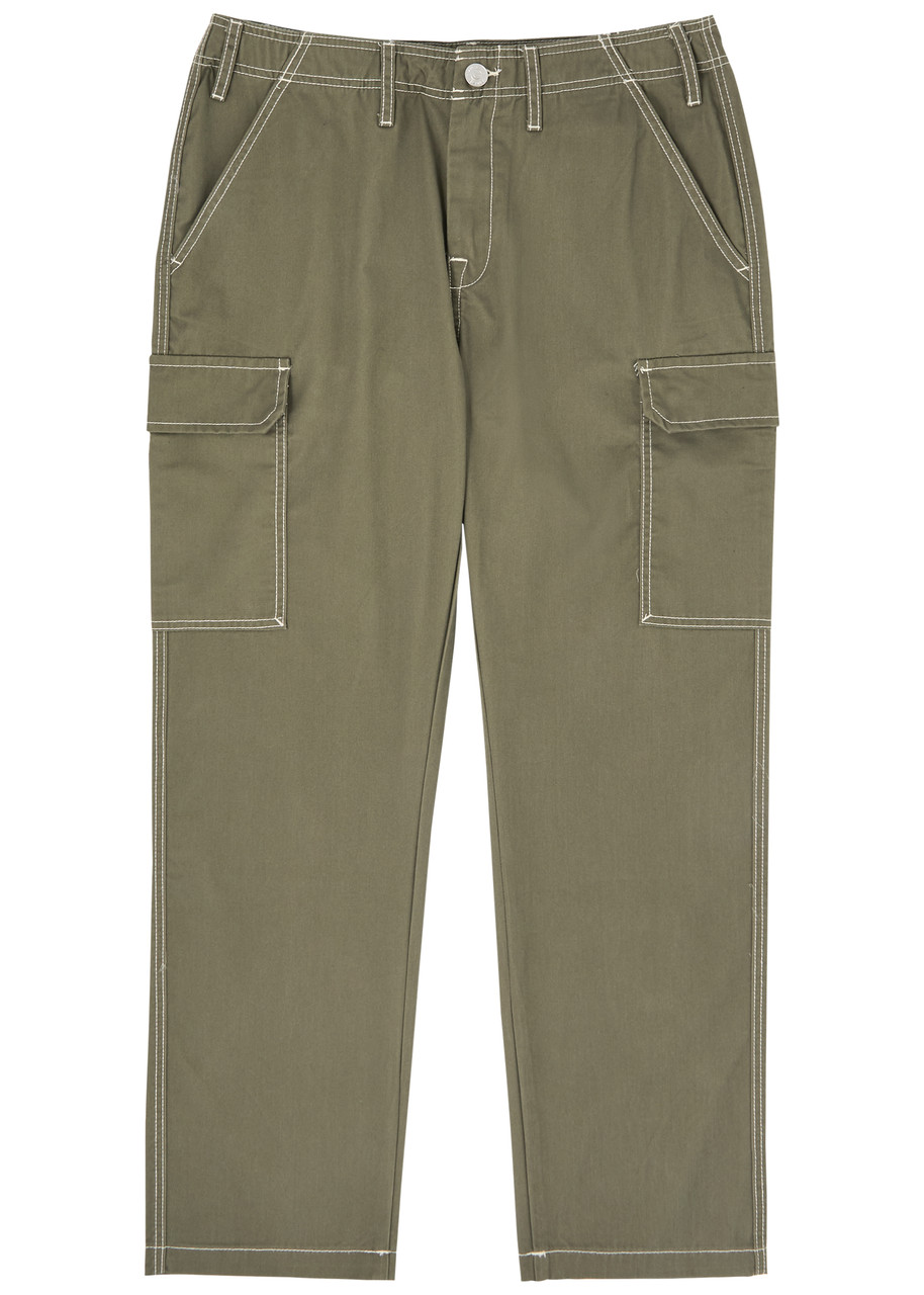 True Religion Contrast-stitch Twill Cargo Trousers – Khaki – W True Religion Contrast-stitch Twill Cargo Trousers – Khaki – W