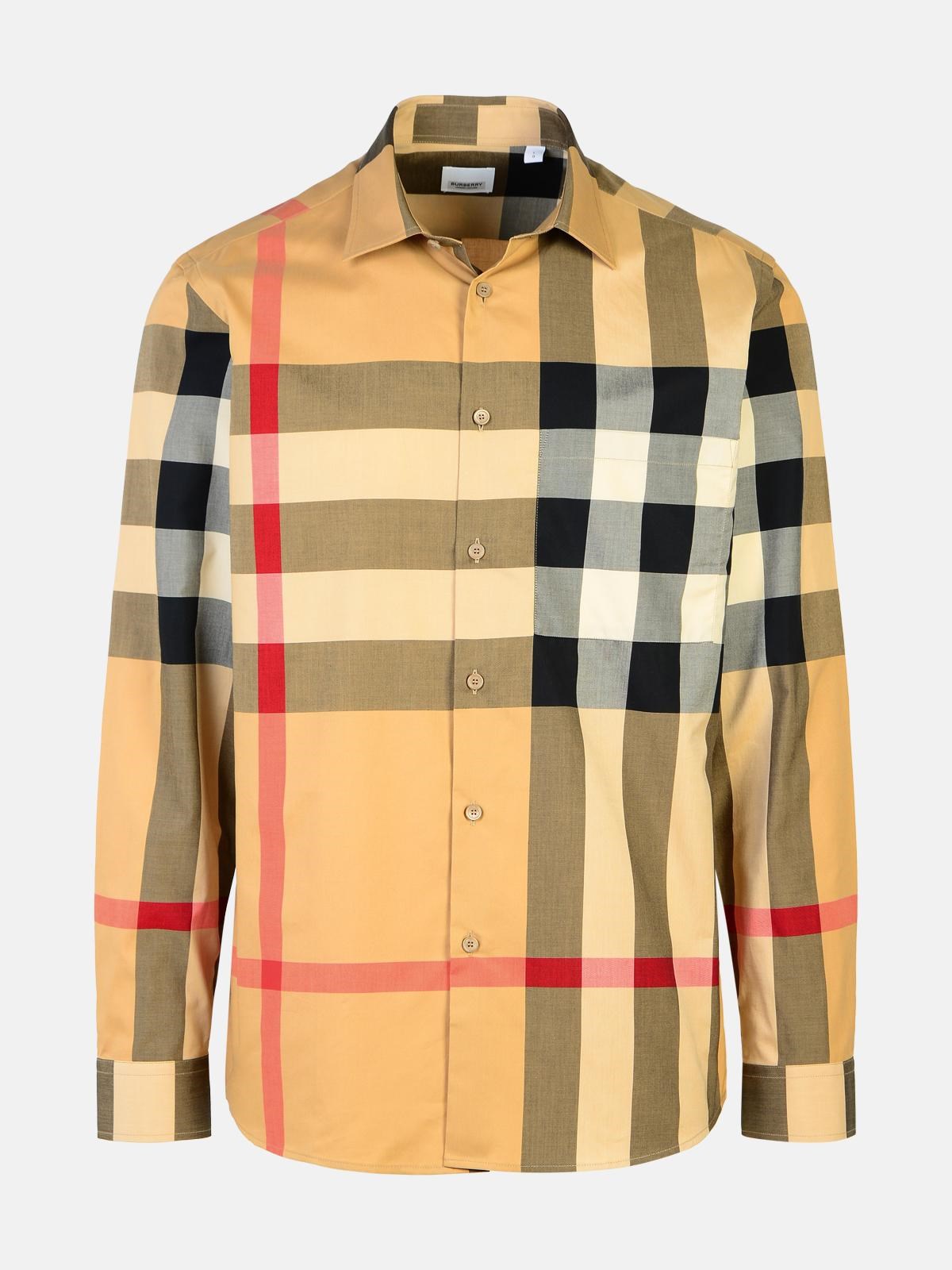 BURBERRY ‘Summerton’ Beige Cotton Shirt BURBERRY ‘Summerton’ Beige Cotton Shirt