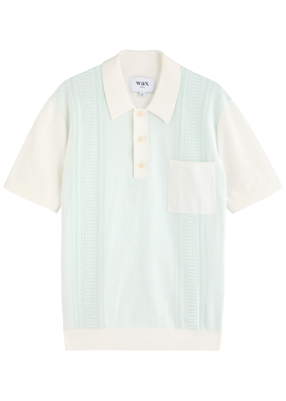 Wax London Turin Knitted Cotton Polo Shirt – Light Blue Wax London Turin Knitted Cotton Polo Shirt – Light Blue