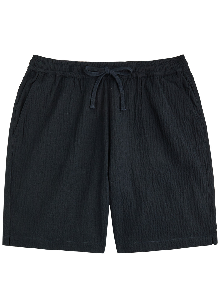 Universal Works Seersucker Shorts – Navy