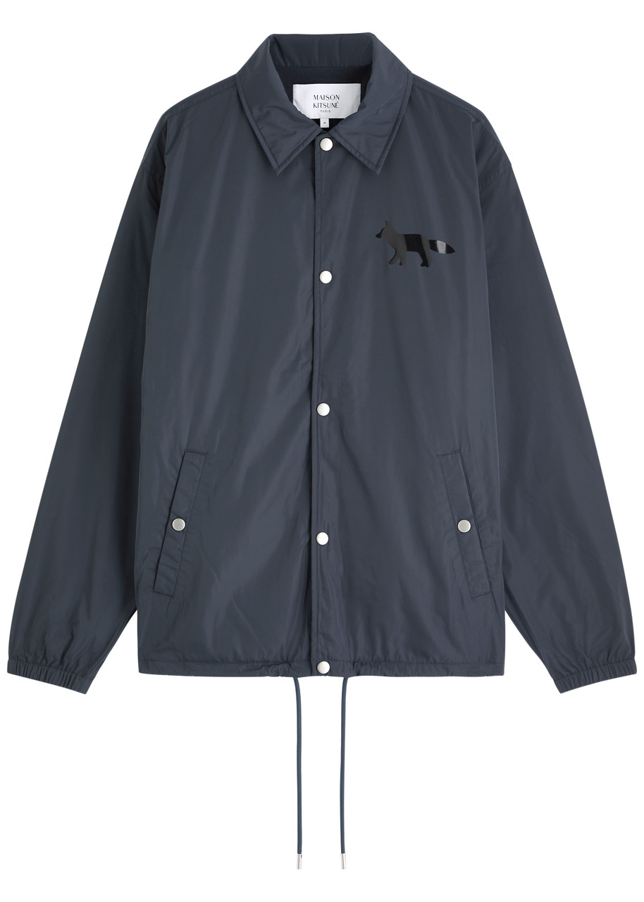 Maison Kitsun Coach Logo Shell Jacket – Grey Maison Kitsun Coach Logo Shell Jacket – Grey