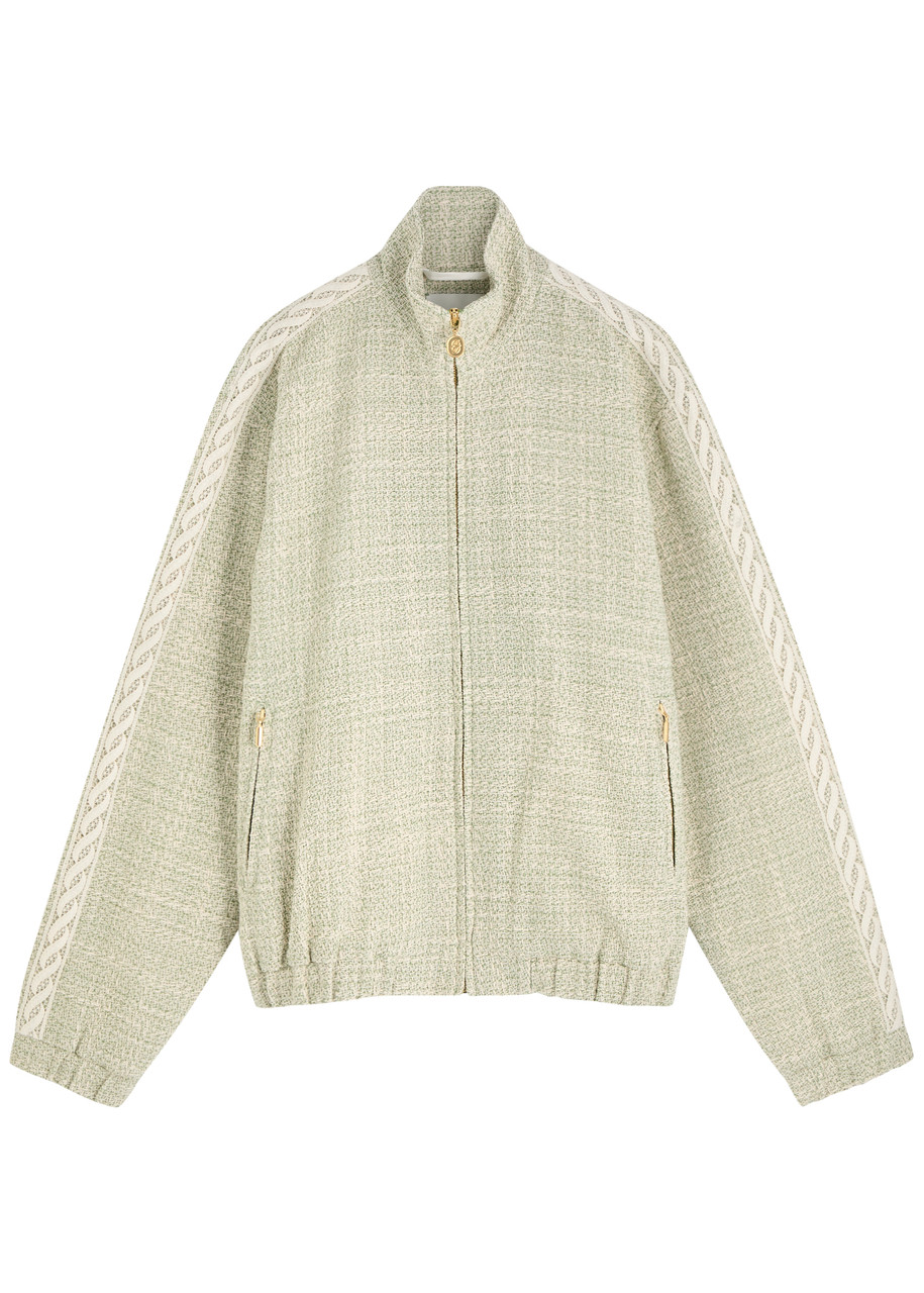 DRLE DE Monsieur Tweed Track Jacket – Light Green DRLE DE Monsieur Tweed Track Jacket – Light Green