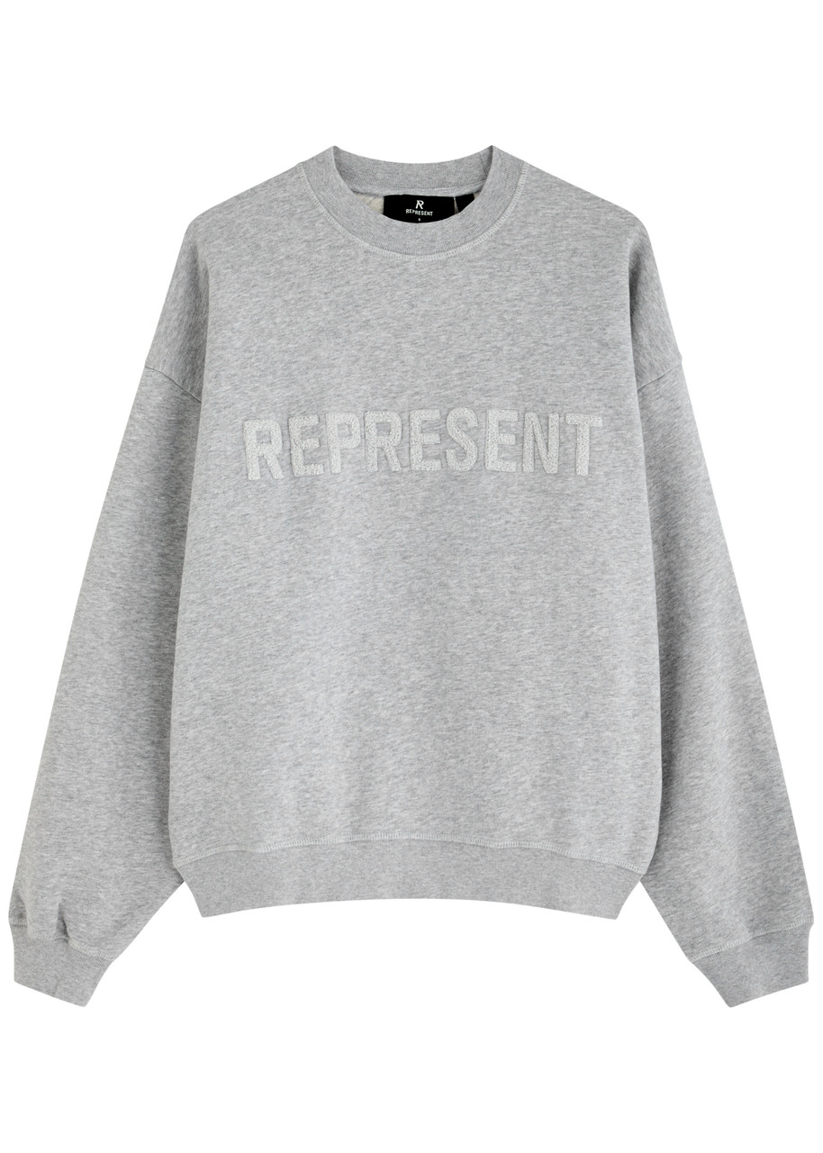 Represent Owners Club Logo Cotton Sweatshirt – Light Grey – S – S Represent Owners Club Logo Cotton Sweatshirt – Light Grey – S – S