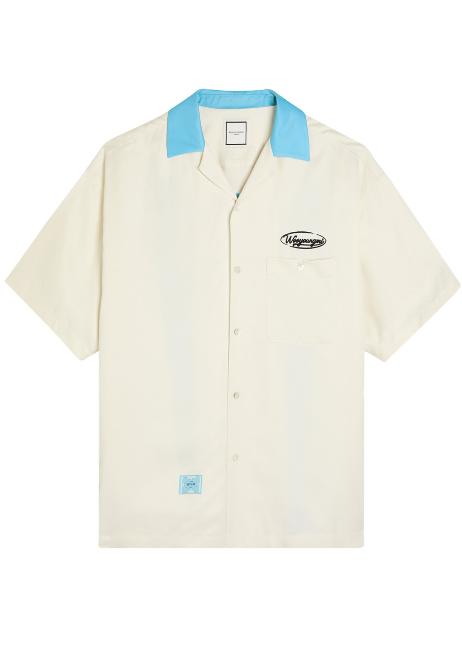 Wooyoungmi Embroidered Satin Shirt – Ivory – IT L Wooyoungmi Embroidered Satin Shirt – Ivory – IT L