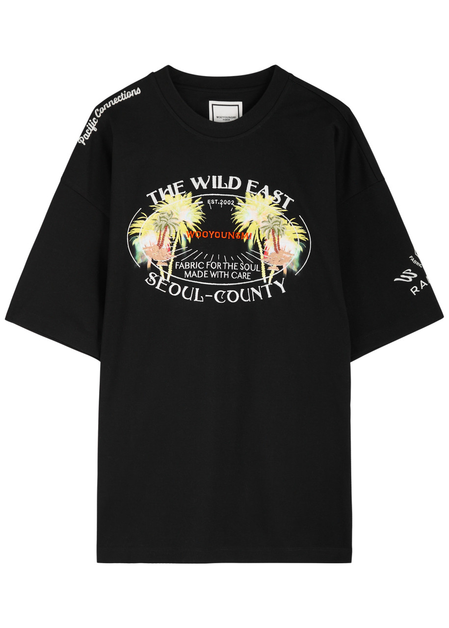 Wooyoungmi Logo-embroidered Cotton shirt – Black – IT Wooyoungmi Logo-embroidered Cotton shirt – Black – IT
