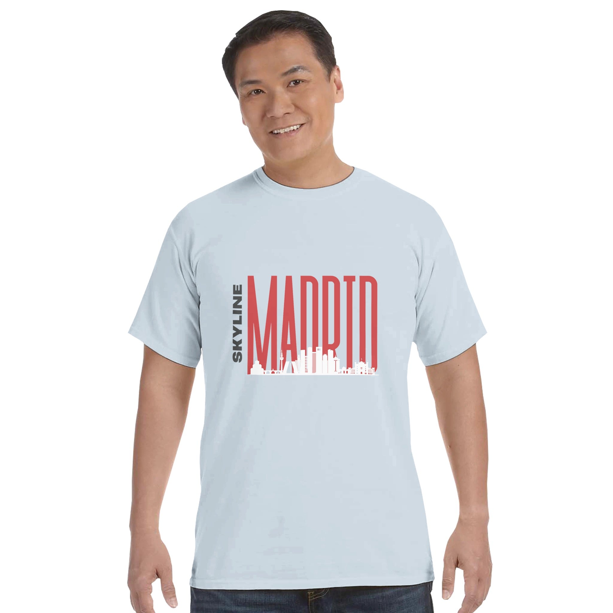 Madrid Memories – Bold Skyline Shirt – ice blue Madrid Memories – Bold Skyline Shirt – ice blue