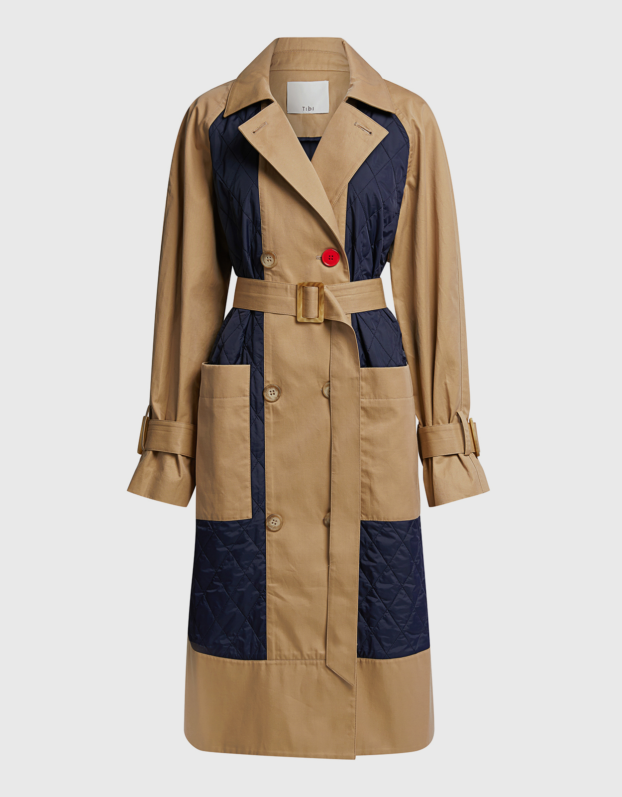 Tibi Finn Twill Quilted Trench Coat – X Tibi Finn Twill Quilted Trench Coat – X