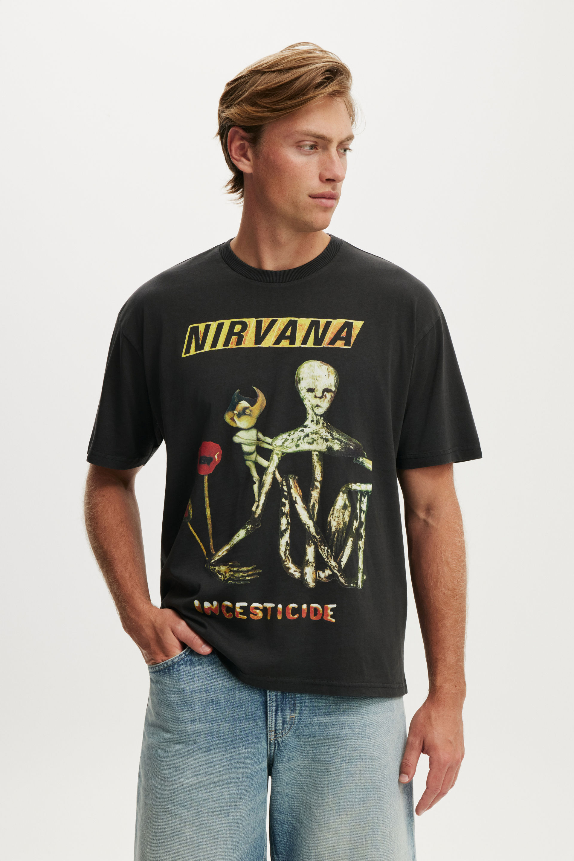 Cotton On Men – Nirvana Everyday Fit Music Shirt – Lcn mt washed black nirvana – insecticide Cotton On Men – Nirvana Everyday Fit Music Shirt – Lcn mt washed black nirvana – insecticide