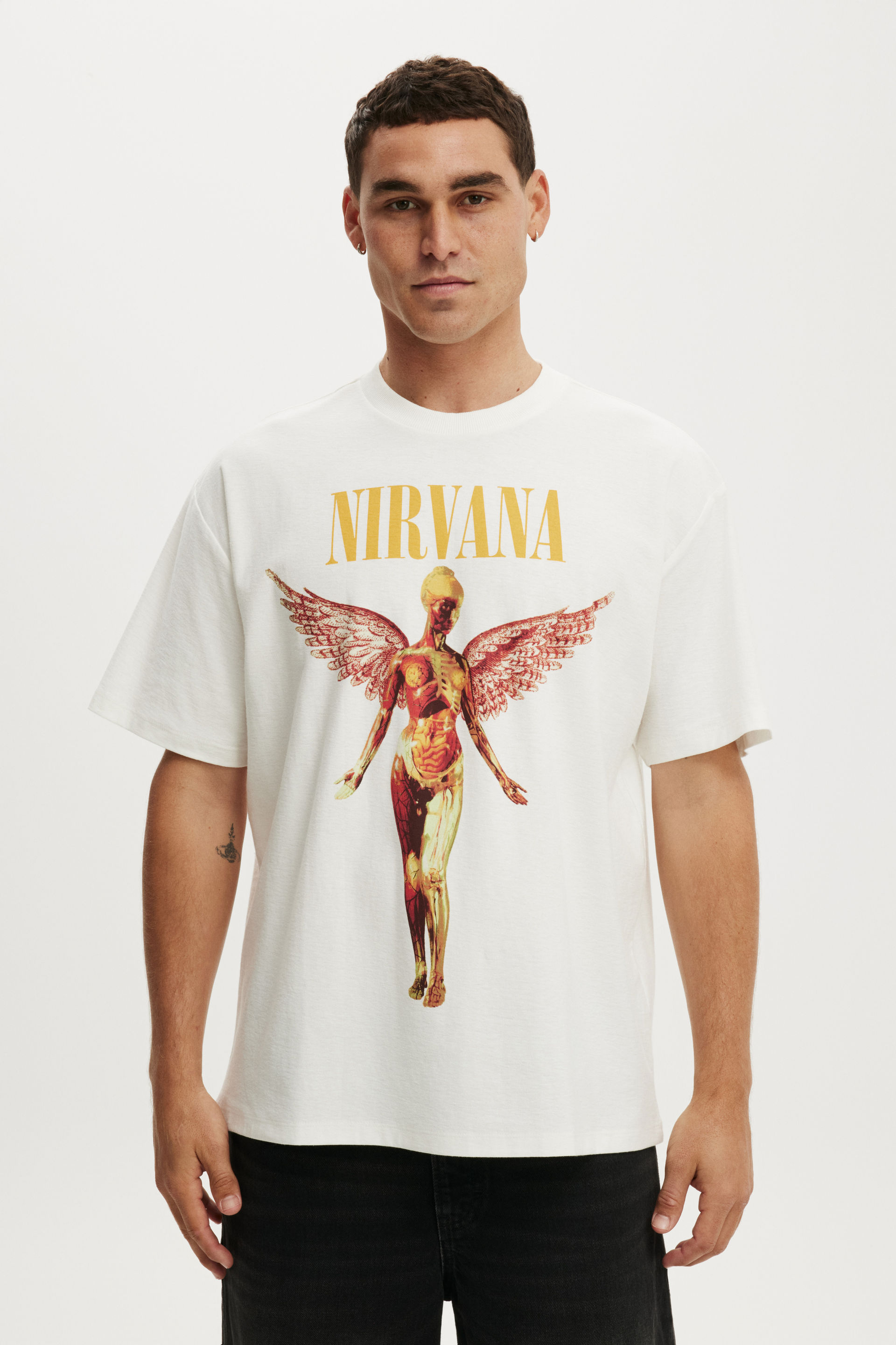 Cotton On Men – Nirvana Everyday Fit Music Shirt – Lcn mt vintage white nirvana – in utero Cotton On Men – Nirvana Everyday Fit Music Shirt – Lcn mt vintage white nirvana – in utero