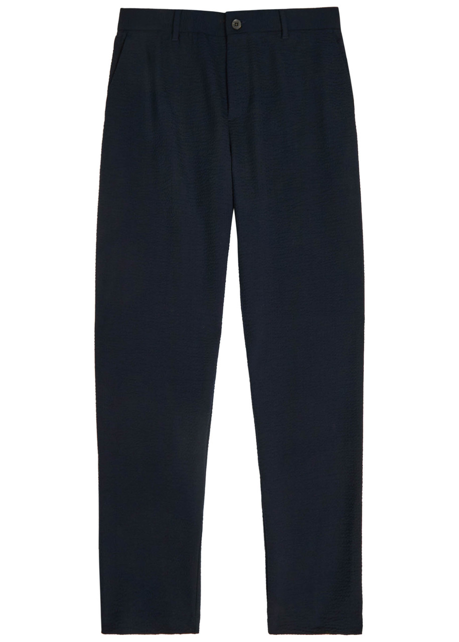 Sunspel Tapered Stretch-wool Trousers – Navy – W Sunspel Tapered Stretch-wool Trousers – Navy – W