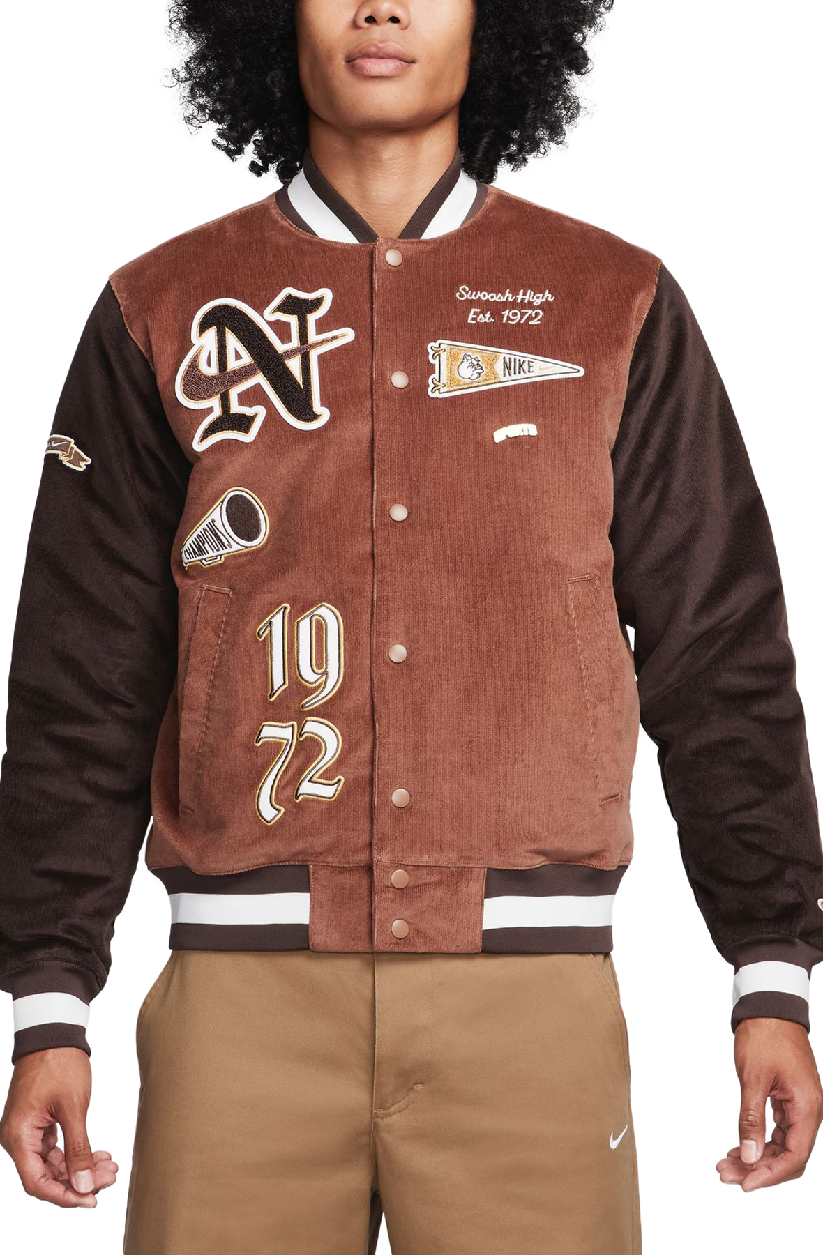 Men Sportswear Corduroy Bomber Jacket Archaeo BrownBaroque Brown Jackets Archaeo BrownBaroque Brown