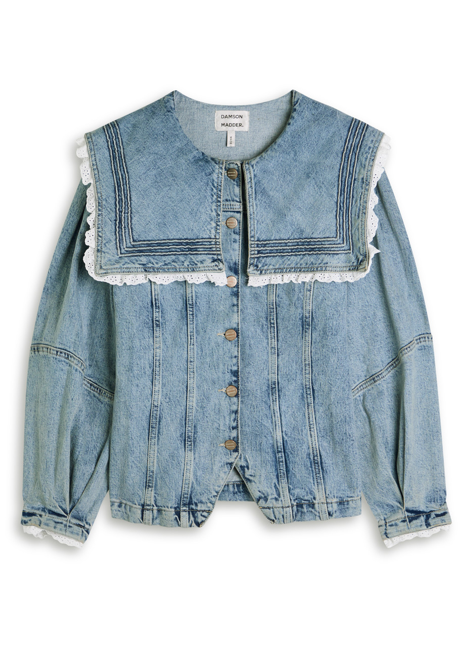 Damson Madder Sailor Panelled Stretch-denim Jacket – Damson Madder Sailor Panelled Stretch-denim Jacket –
