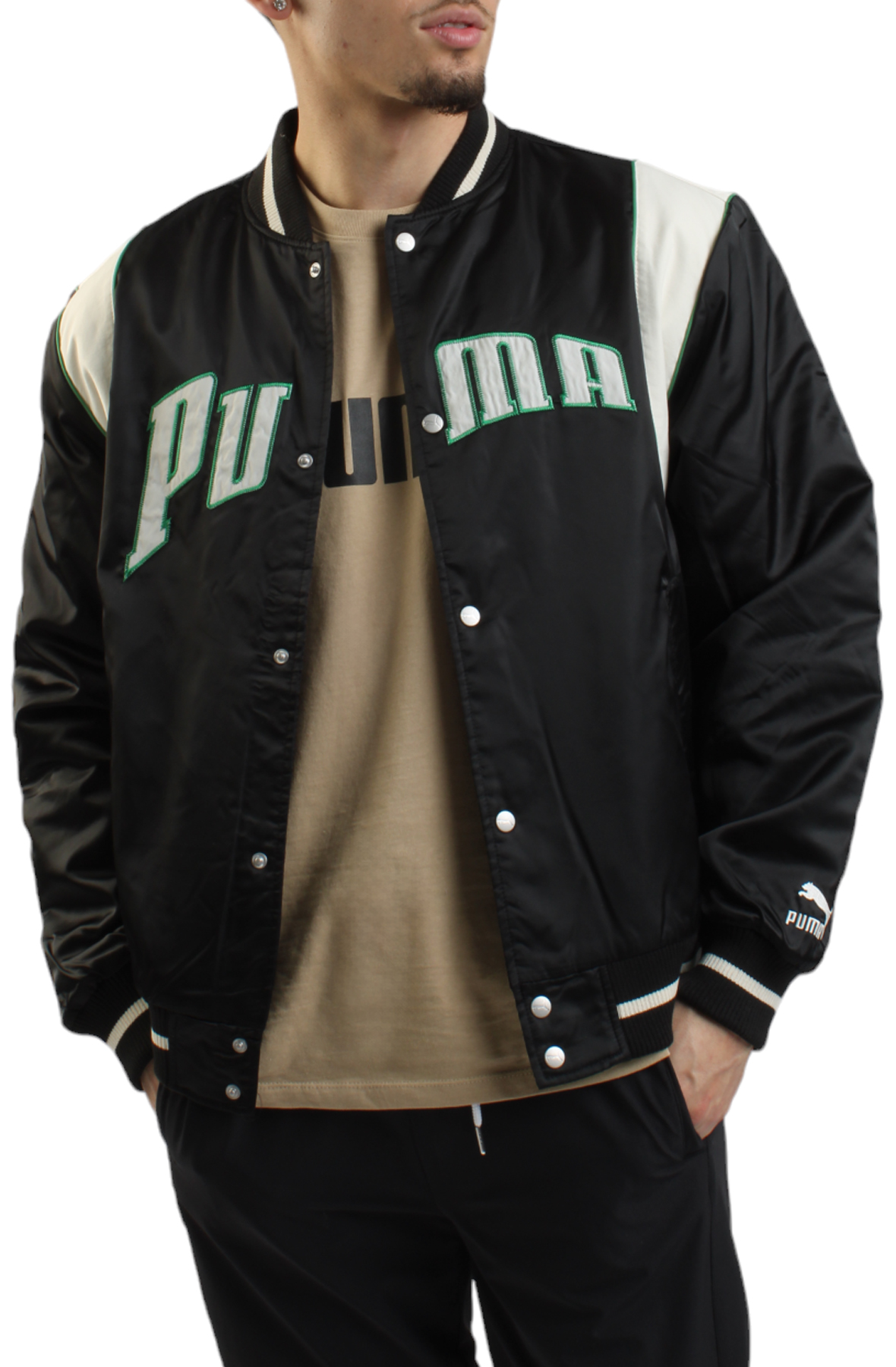 Men Puma Team Varsity Jacket Black Jackets M Black Men Puma Team Varsity Jacket Black Jackets M Black