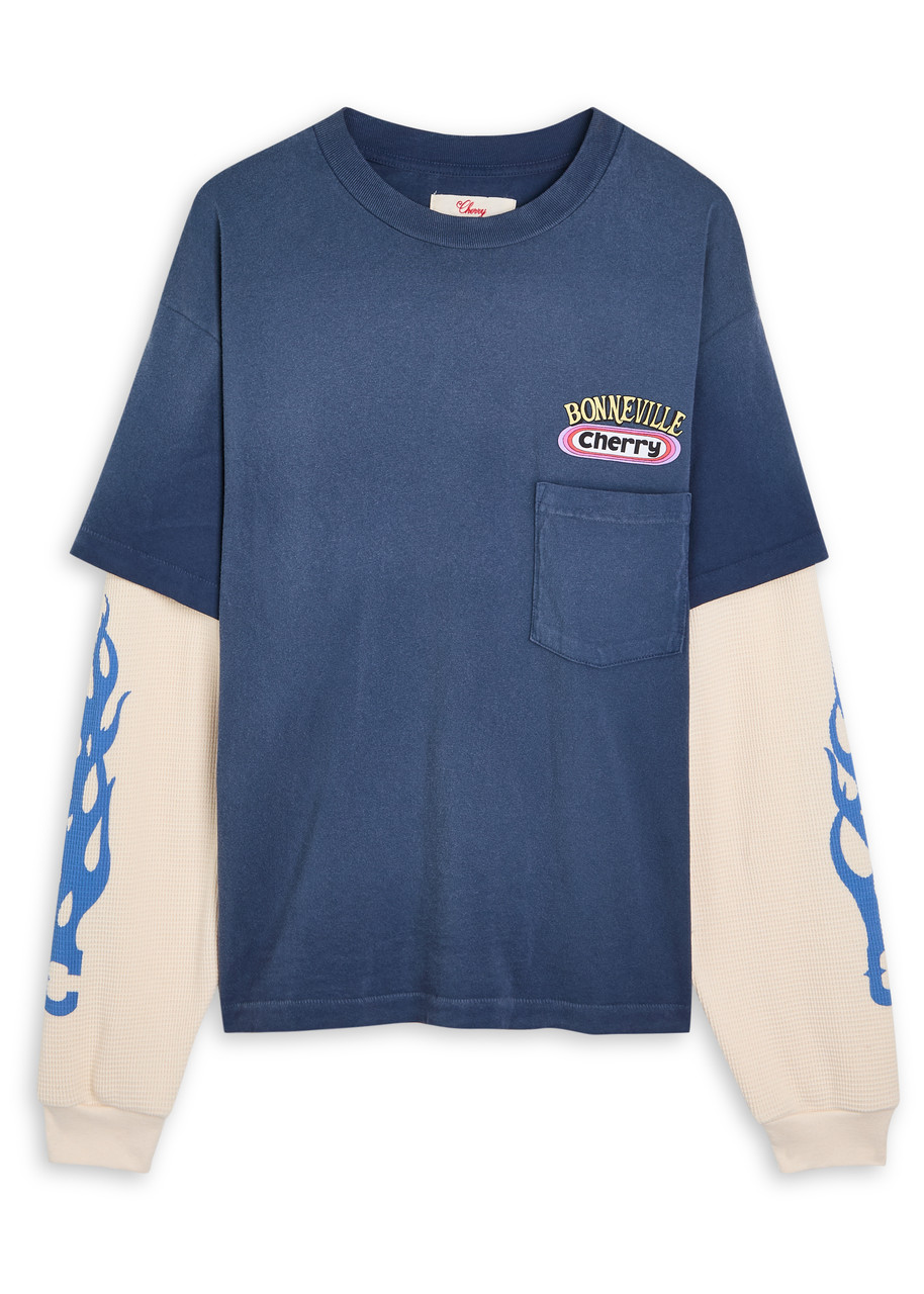Cherry Los Angeles Bonneville Boxy Pocket Cotton shirt – Blue Cherry Los Angeles Bonneville Boxy Pocket Cotton shirt – Blue