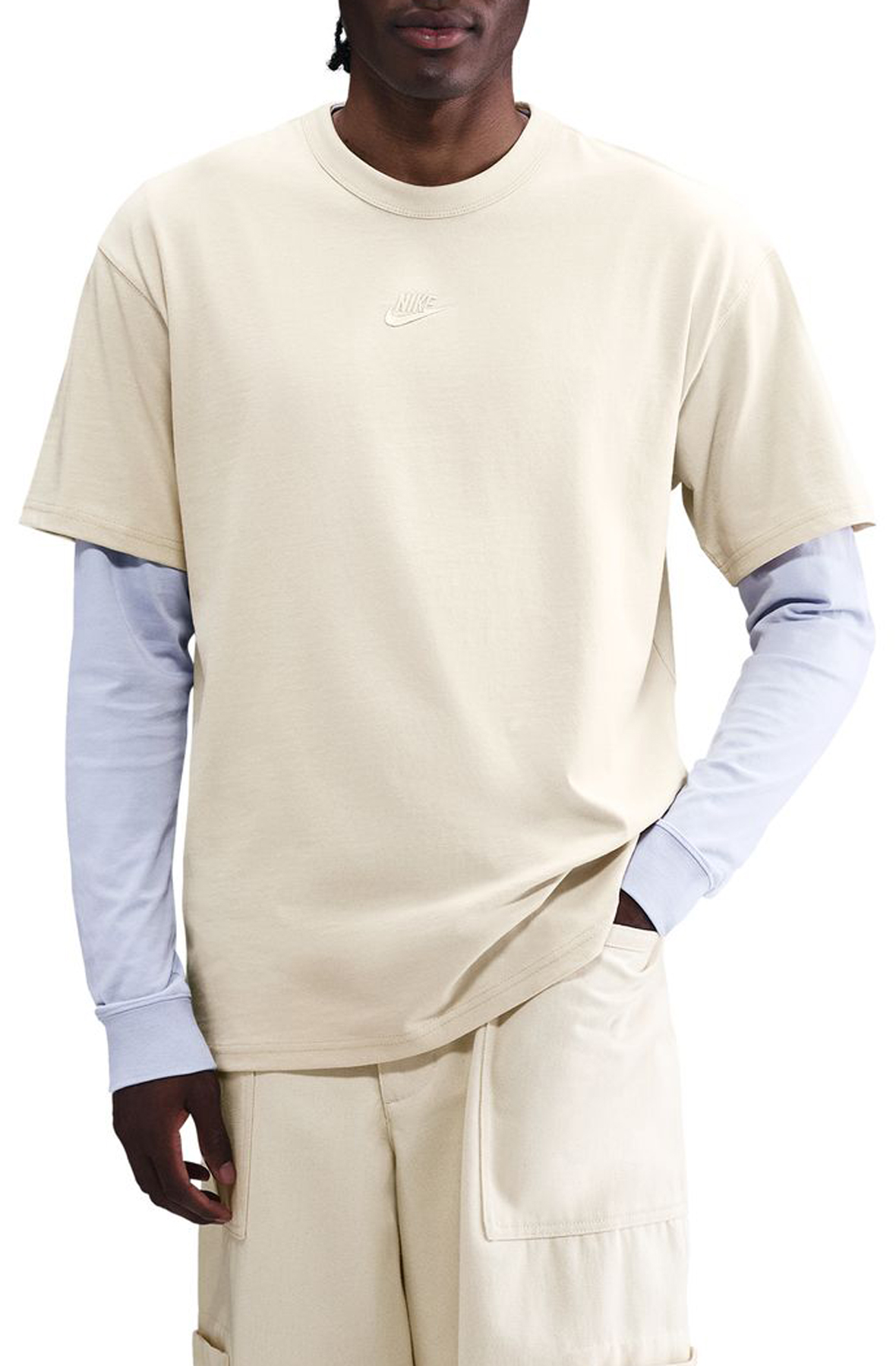 Men Sportswear Premium Essentials Shirt Lt Khaki shirts Lt Khaki Men Sportswear Premium Essentials Shirt Lt Khaki shirts Lt Khaki