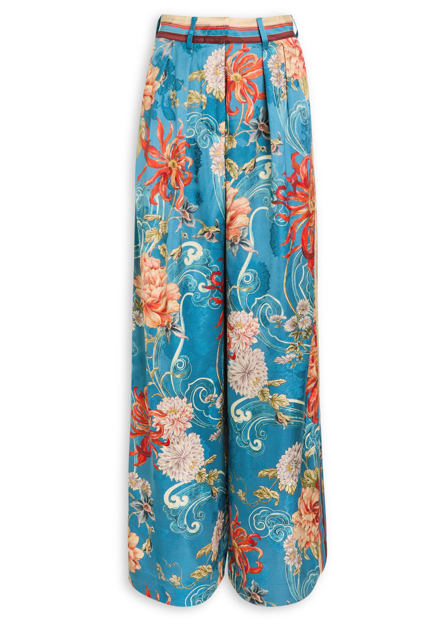 Alemais Fletcher Printed Satin Trousers – Multicoloured – M Alemais Fletcher Printed Satin Trousers – Multicoloured – M