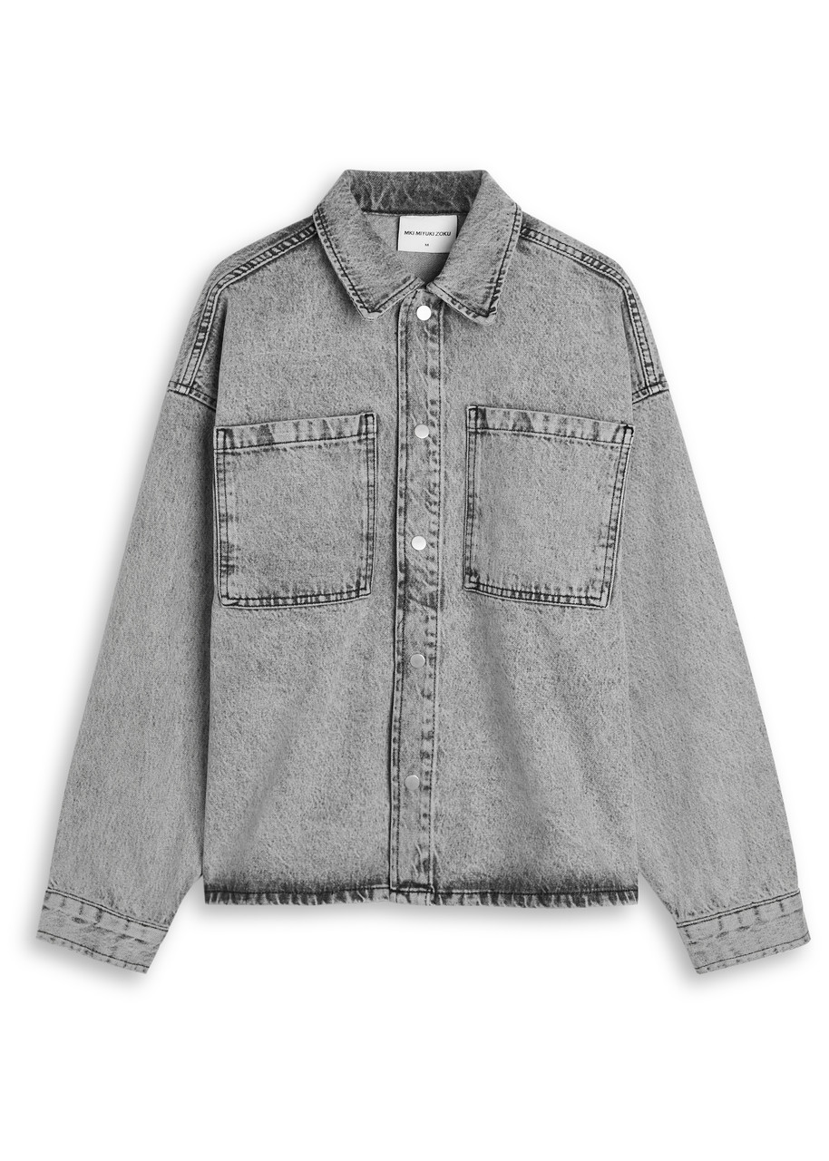 Mki Miyuki Zoku Denim Overshirt Jacket – Black