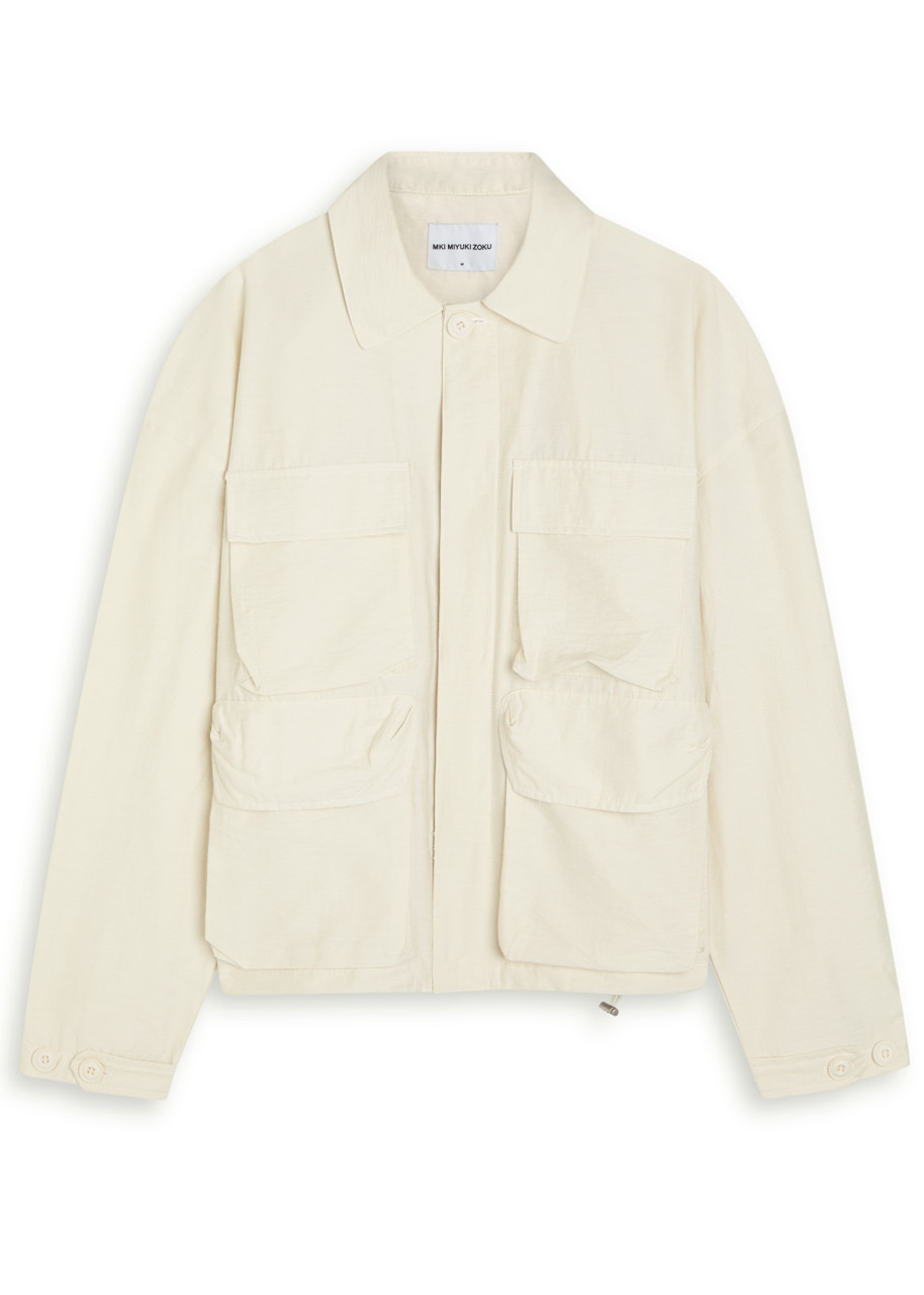 Mki Miyuki Zoku Cotton-blend Overshirt Jacket – Ecru Mki Miyuki Zoku Cotton-blend Overshirt Jacket – Ecru