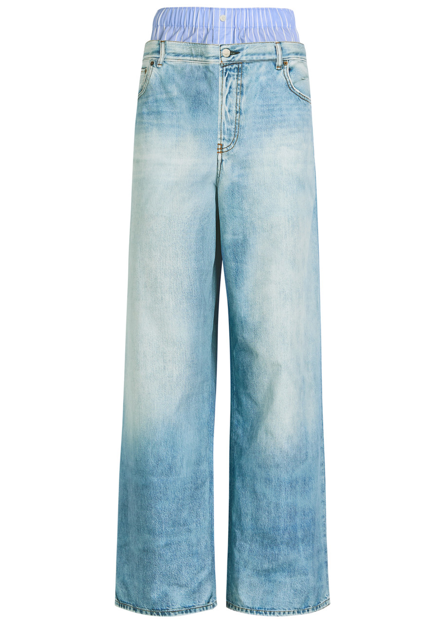 Acne Studios Jeans-effect Cotton Trousers – Light Blue – S Acne Studios Jeans-effect Cotton Trousers – Light Blue – S
