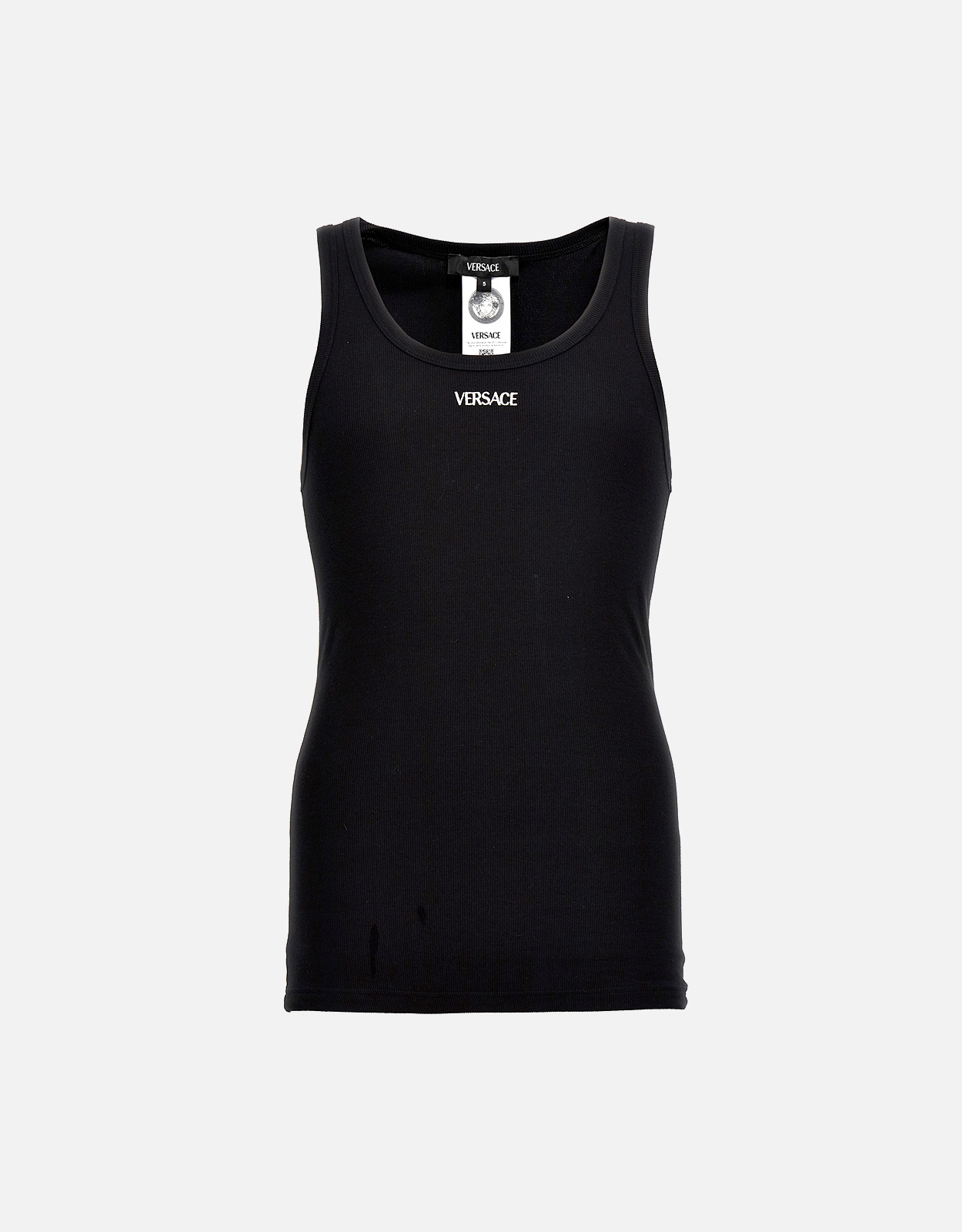 Versace Men’s Logo Ribbed Tank Top