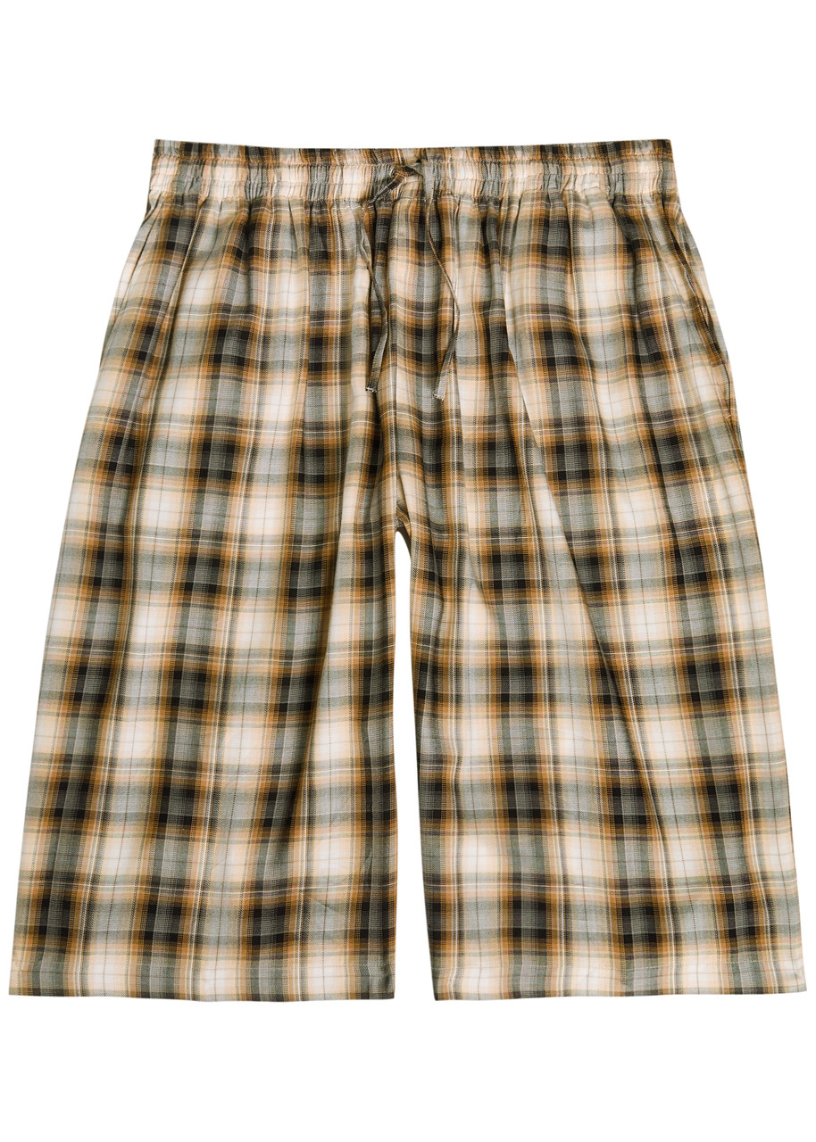 Acne Studios Checked Woven Shorts – Beige Acne Studios Checked Woven Shorts – Beige