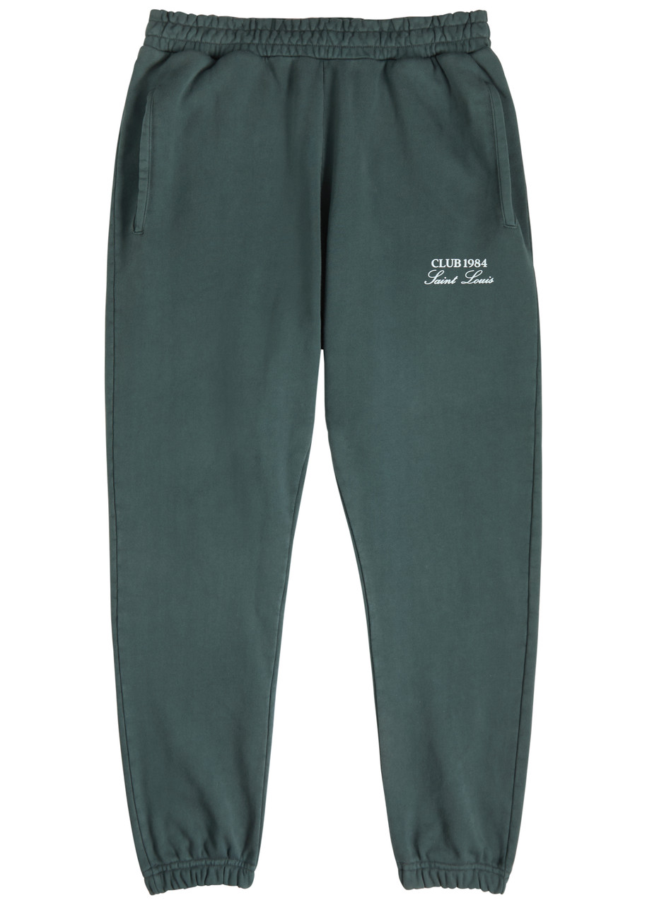 Club Essential Logo-embroidered Cotton Sweatpants – Grey Club Essential Logo-embroidered Cotton Sweatpants – Grey